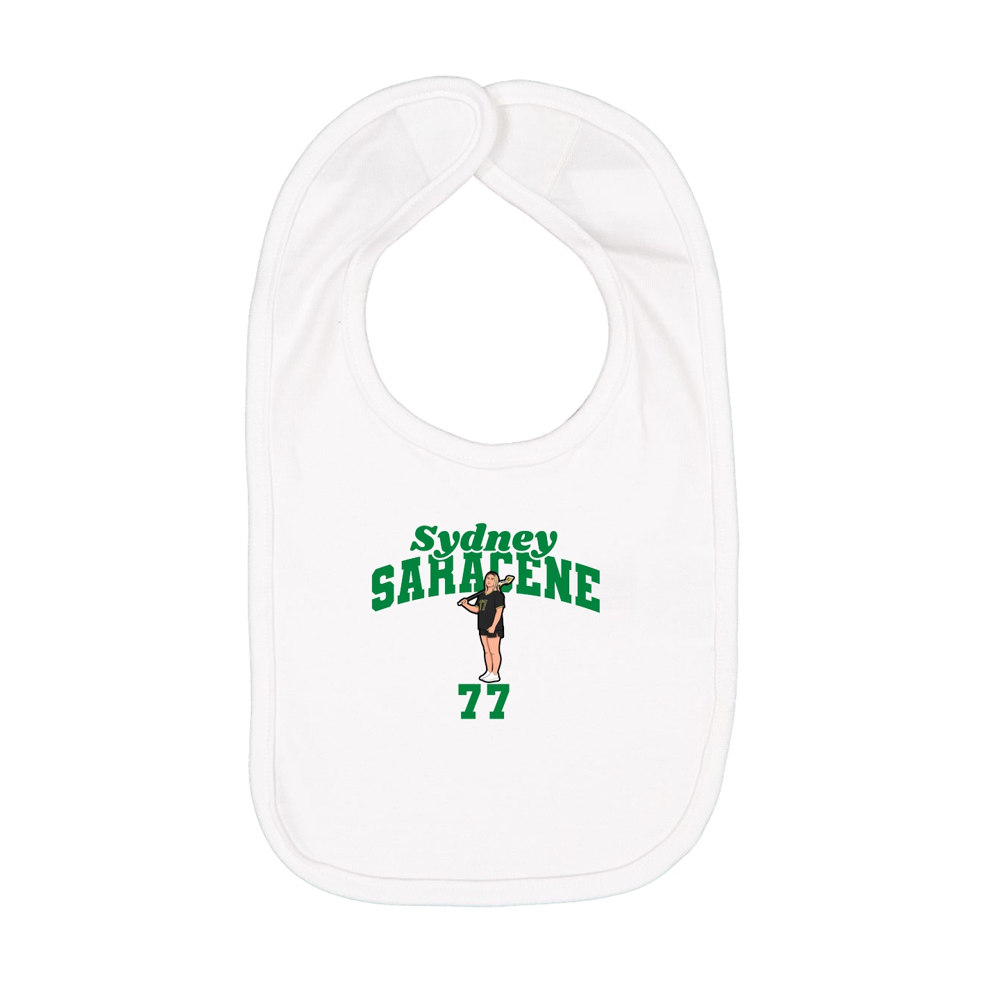 Infant Bib — Signature Arch in White