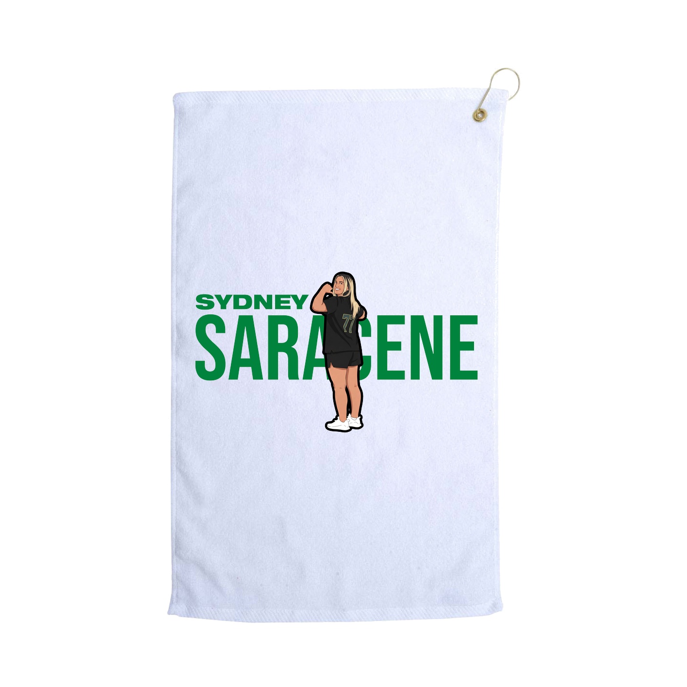 Golf Towel — Player Name in White