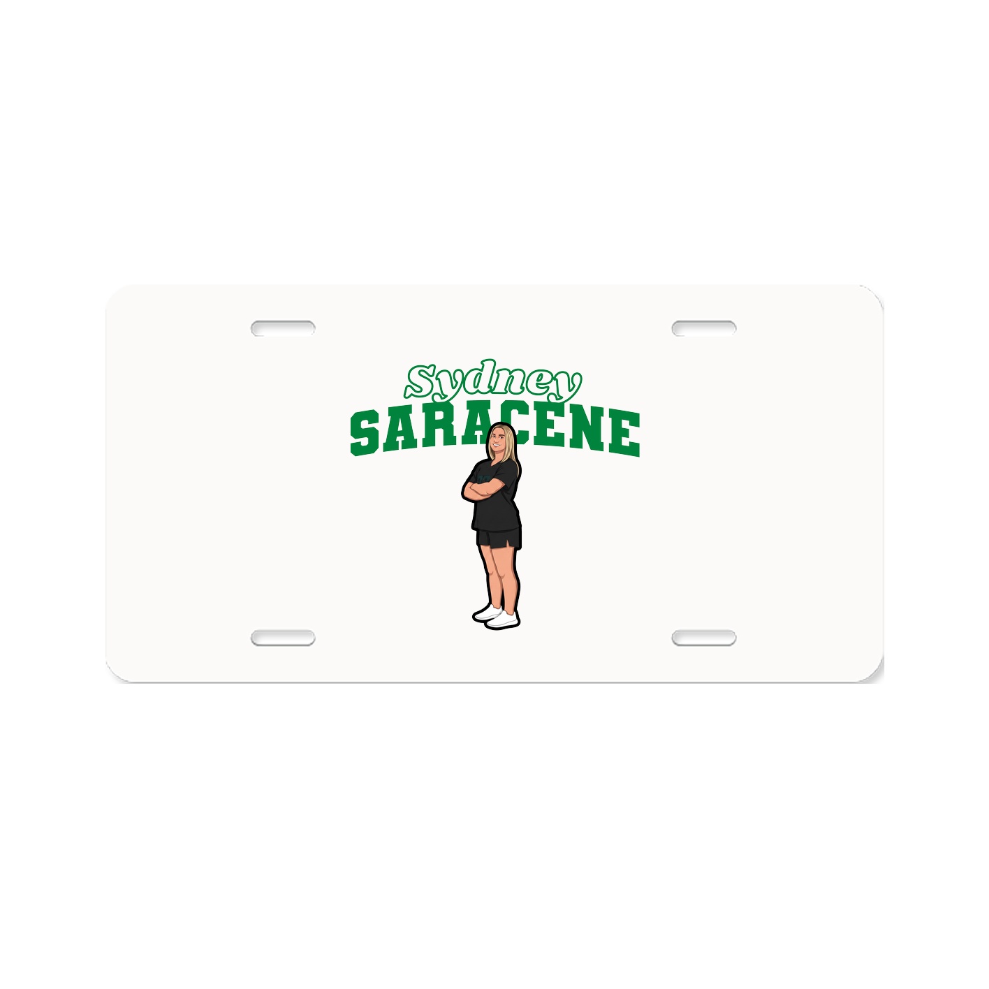 License Plate — Name Arch in Classic