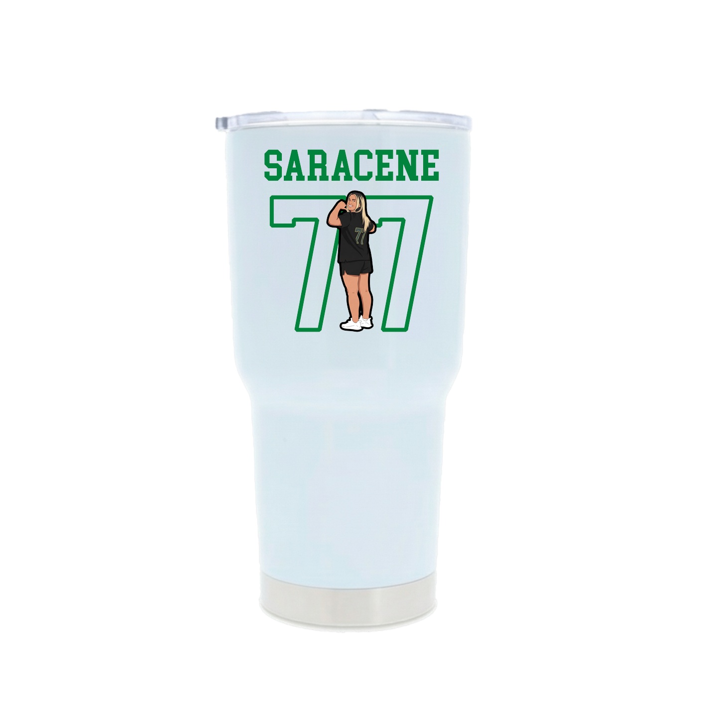 30oz Stainless Steel Tumbler — Shirsey in White