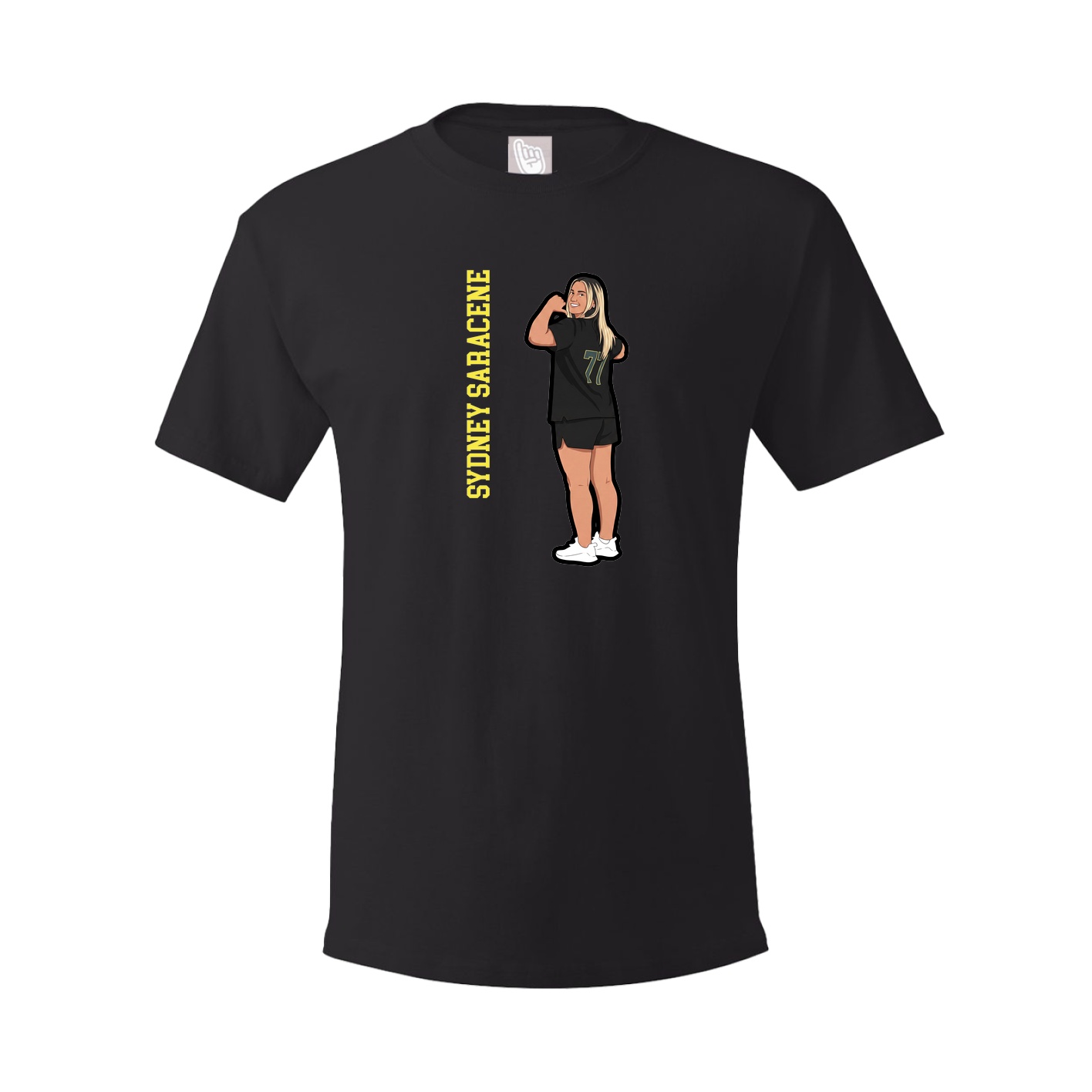 Youth Tee — Name Vertical in Black