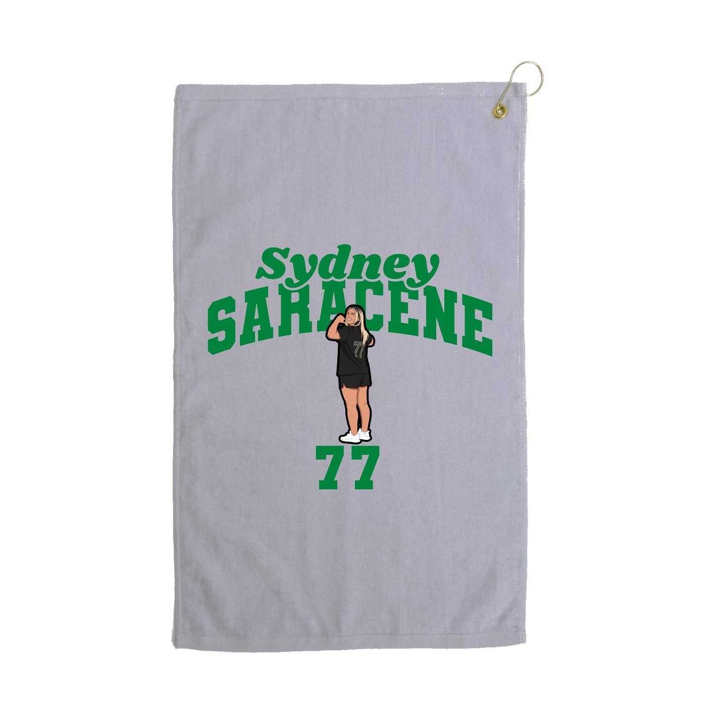 Golf Towel — Signature Arch in Grey