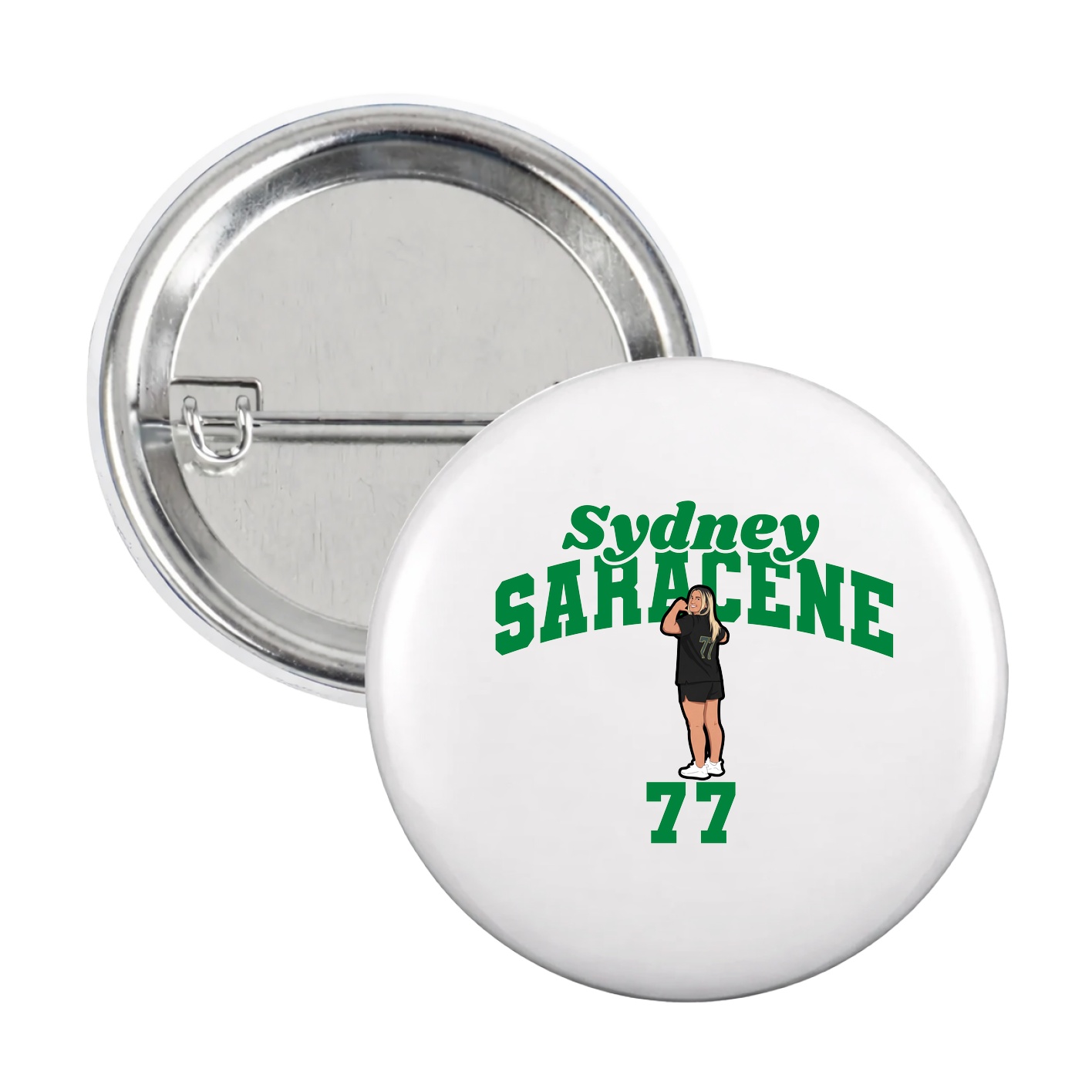 Game Day Button — Signature Arch in White