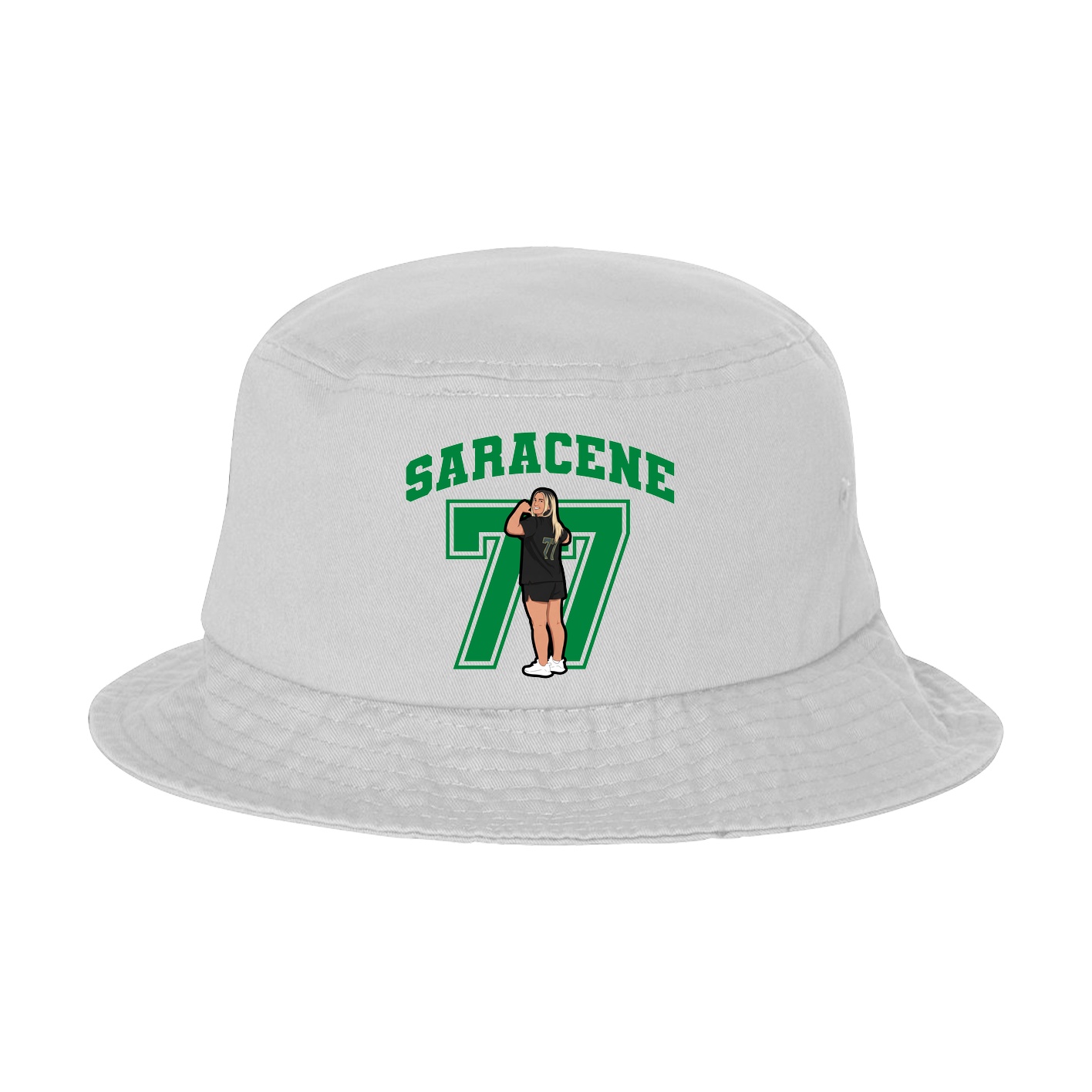 Bucket Cap — Number in White