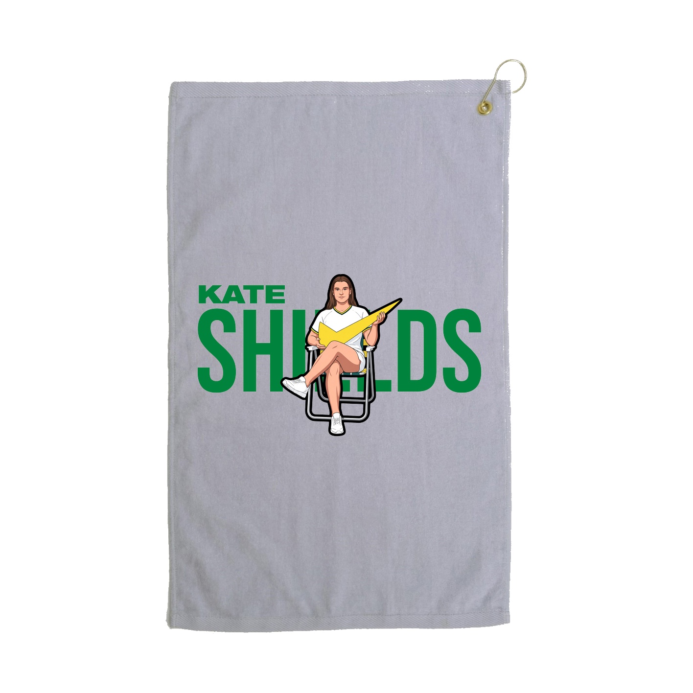 Golf Towel — Player Name in Grey