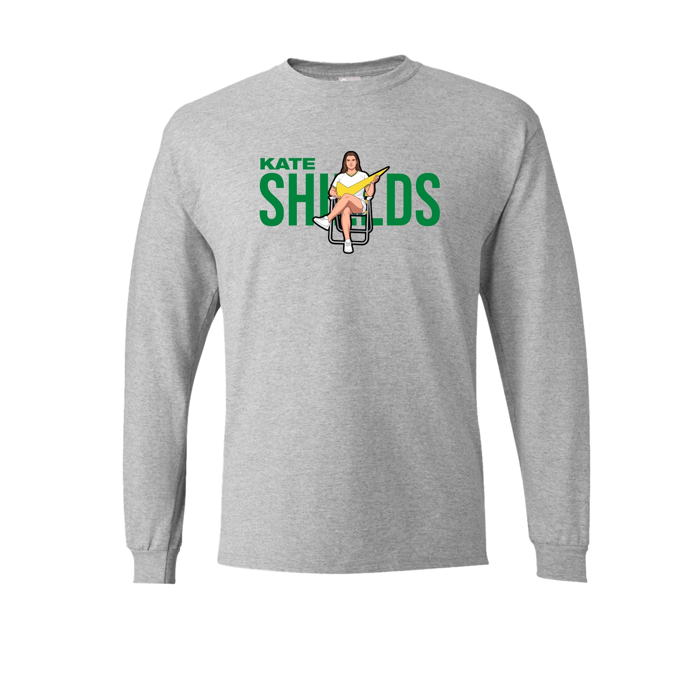 Long Sleeve Tee — Player Name in Grey