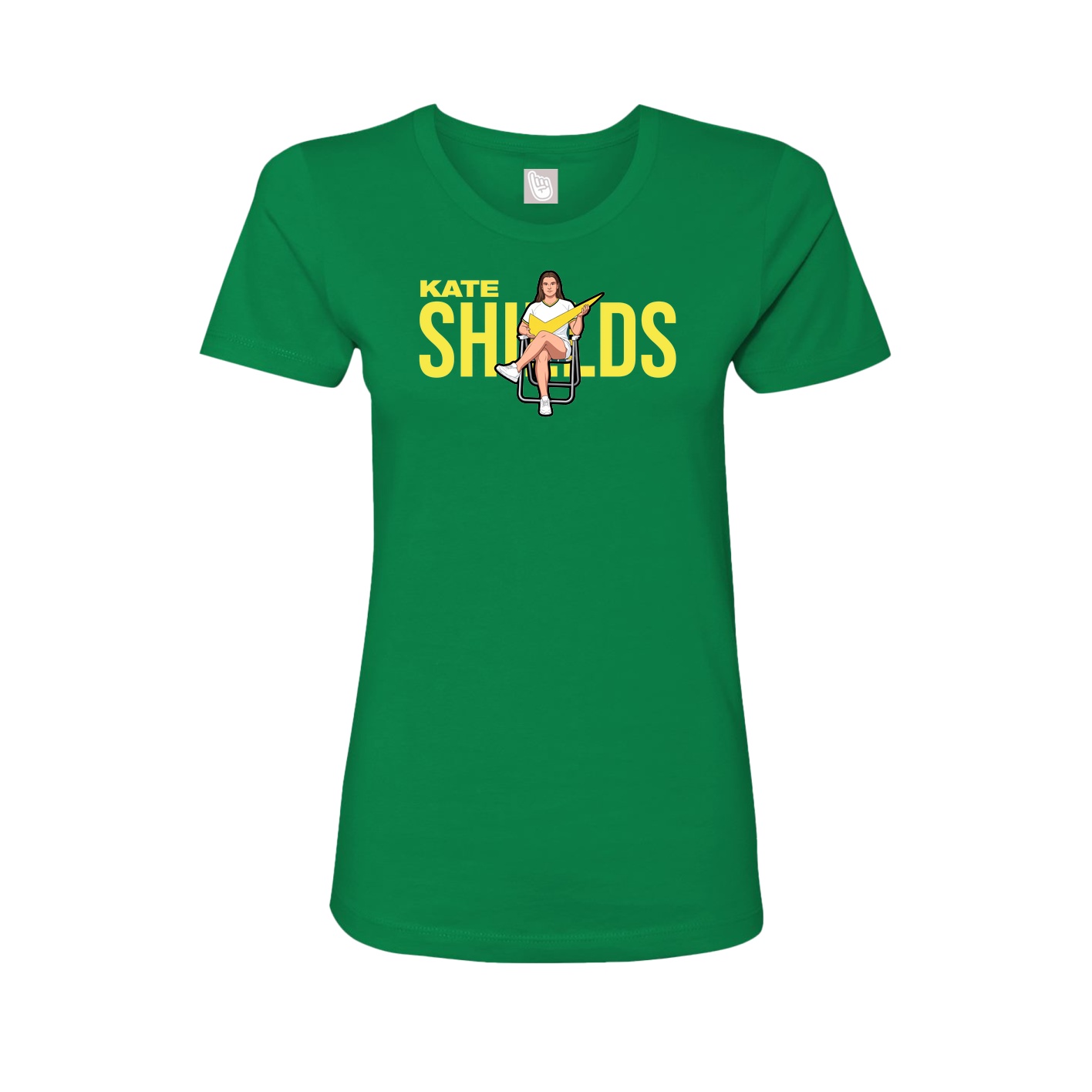 Fitted Women's Tee — Player Name in Green