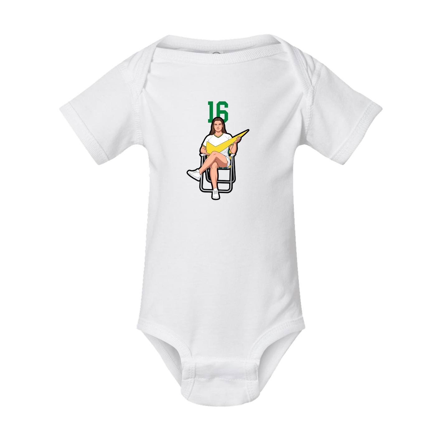 Baby Onesie — Number Top in White