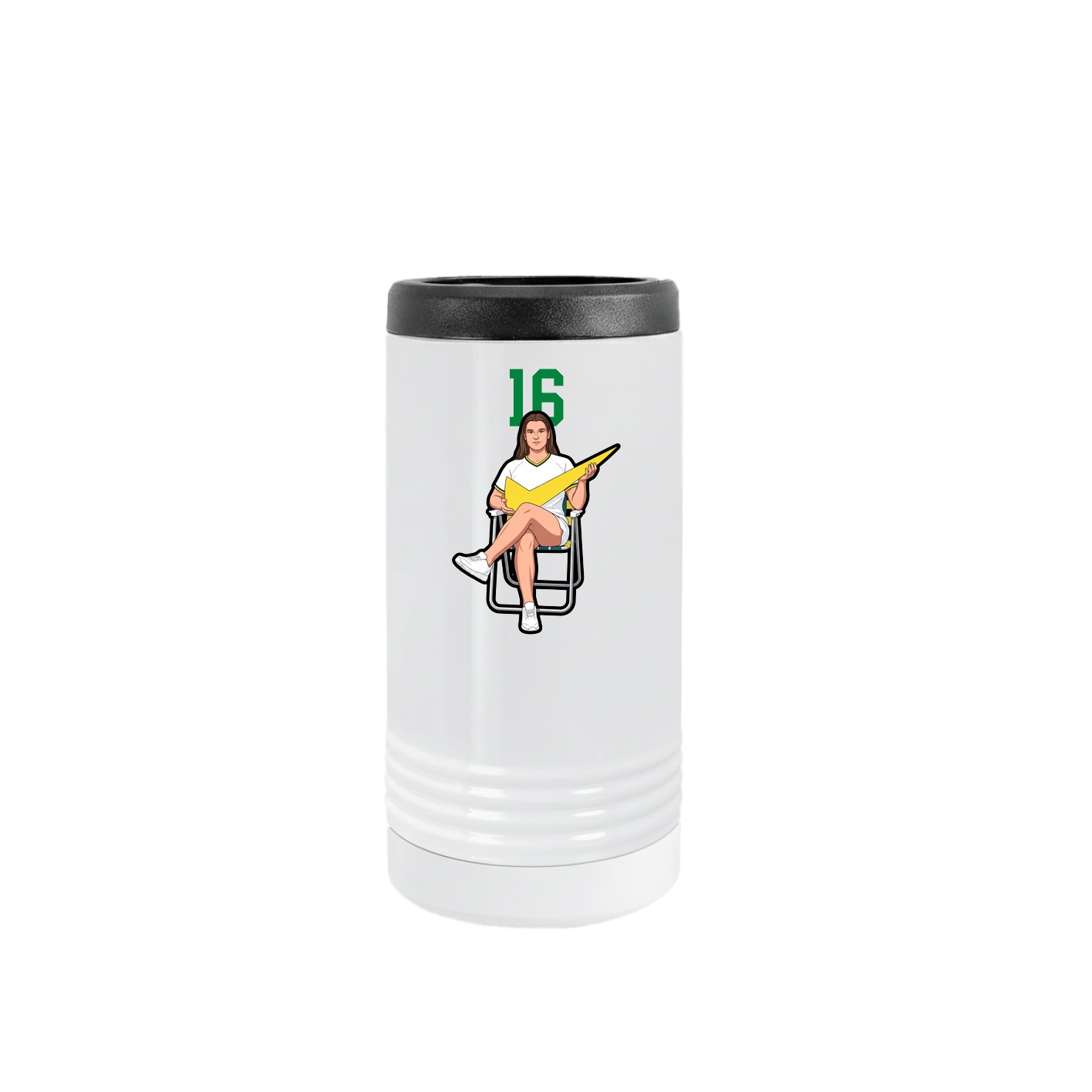 Slim Beverage Holder — Number Top in White