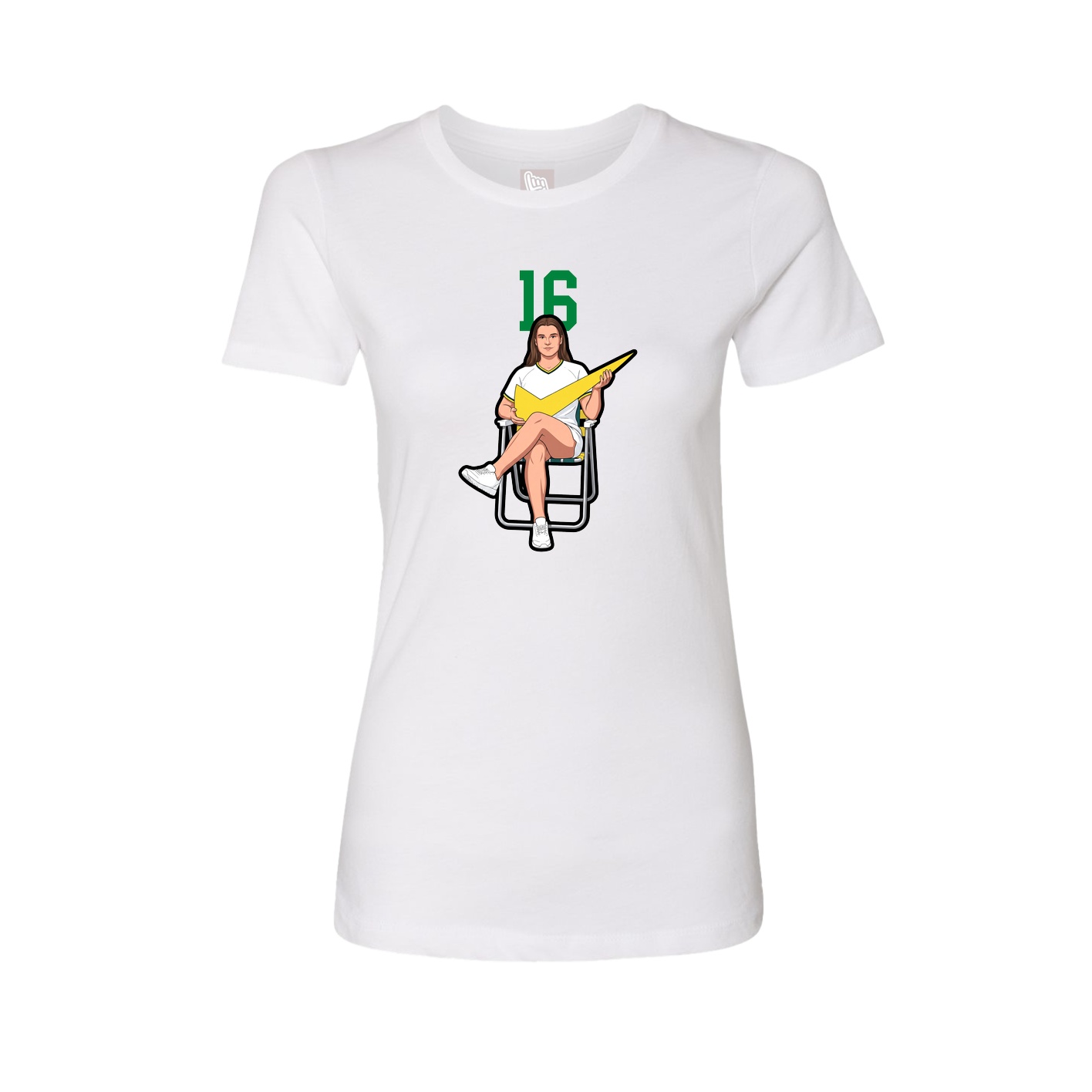Fitted Women's Tee — Number Top in White