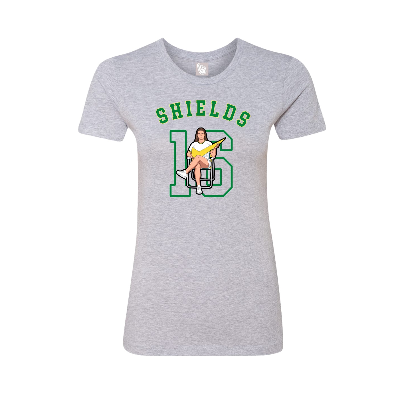 Fitted Women's Tee — Shirsey Arch in Grey