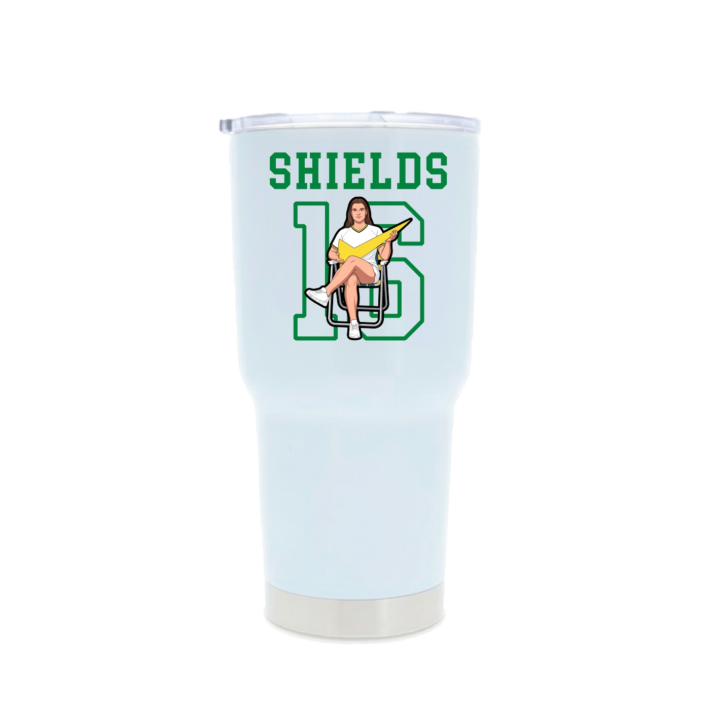 30oz Stainless Steel Tumbler — Shirsey in White