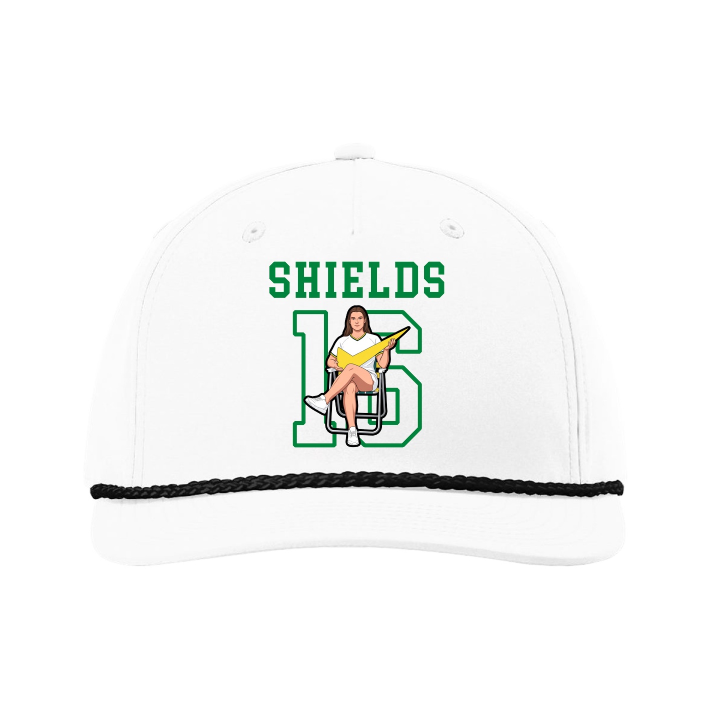 Five-Panel Classic Rope Cap — Shirsey in White