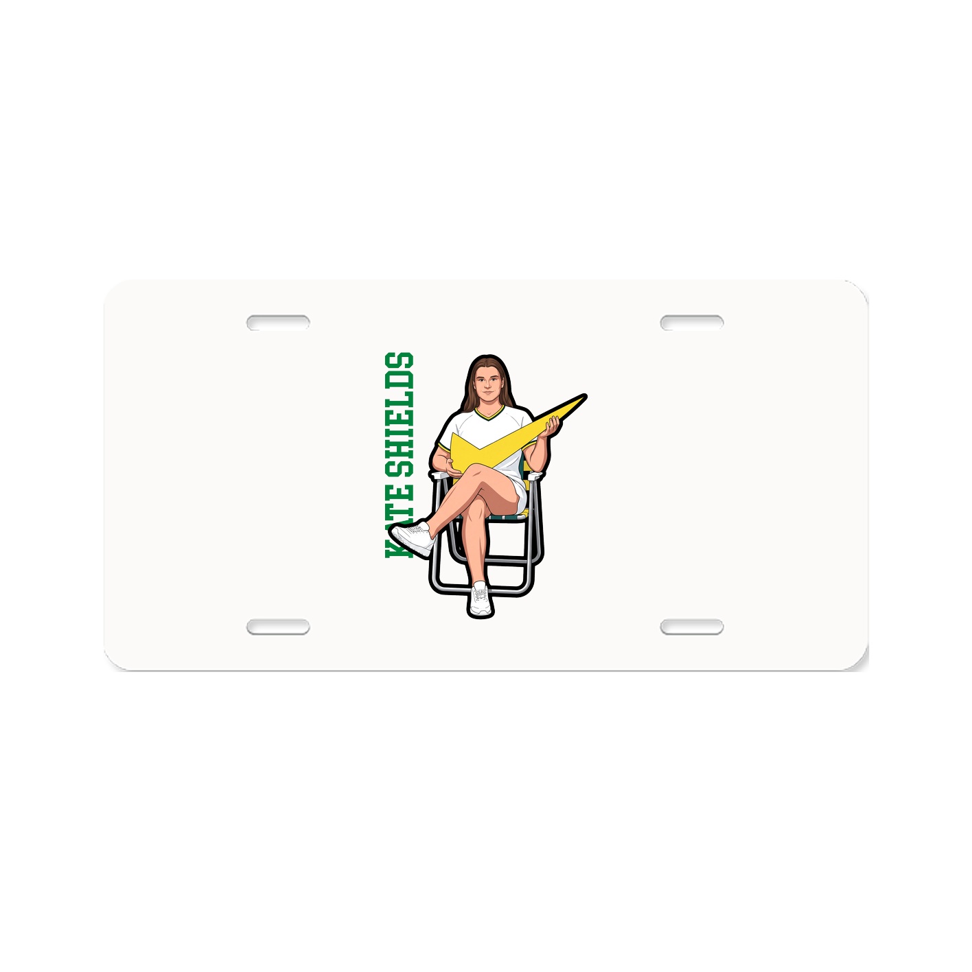 License Plate — Name Vertical in Classic