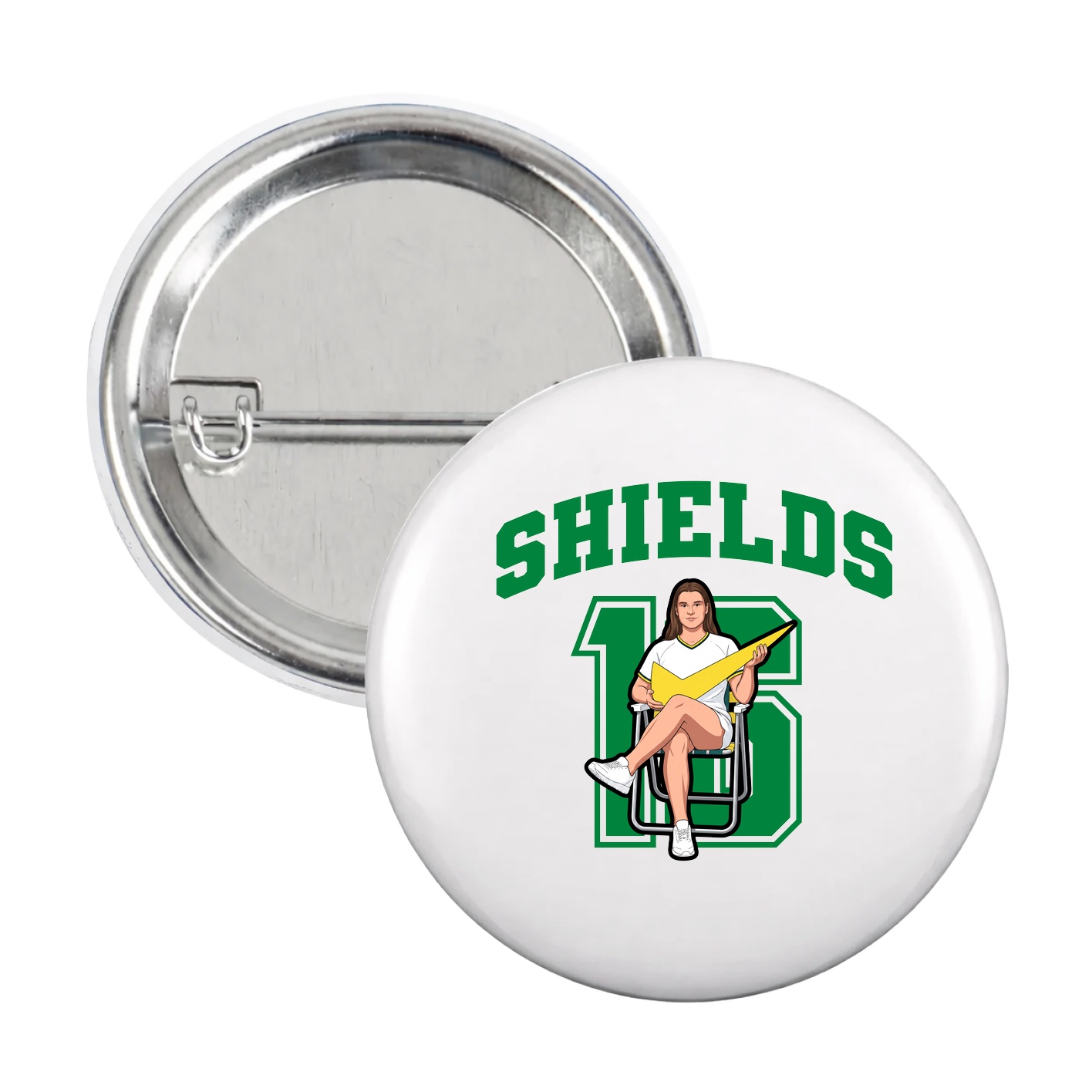 Game Day Button — Number in White