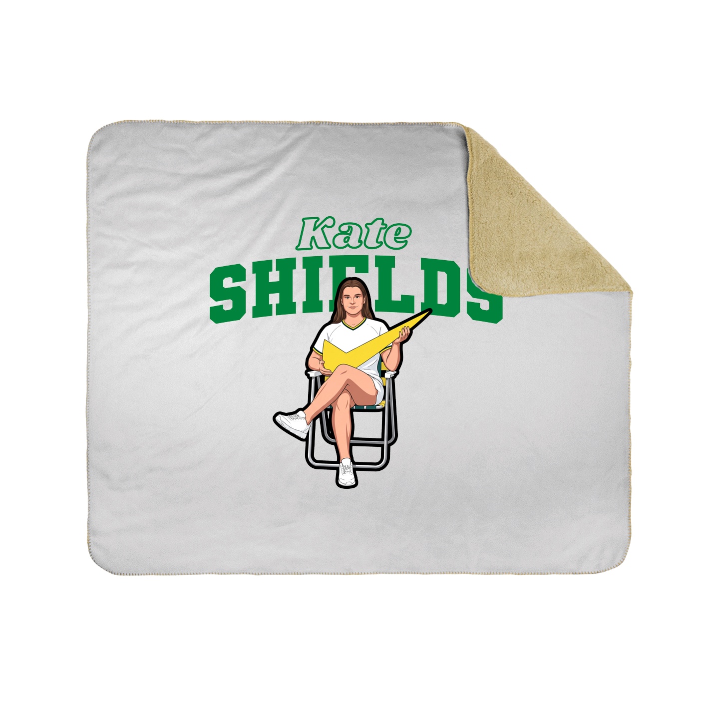 Throw Blanket — Name Arch in White