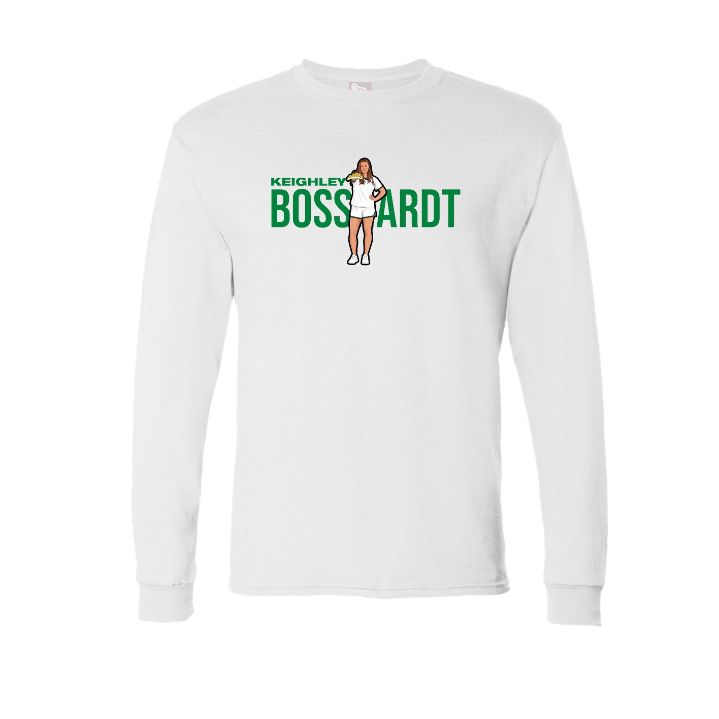 Long Sleeve Tee — Player Name in White