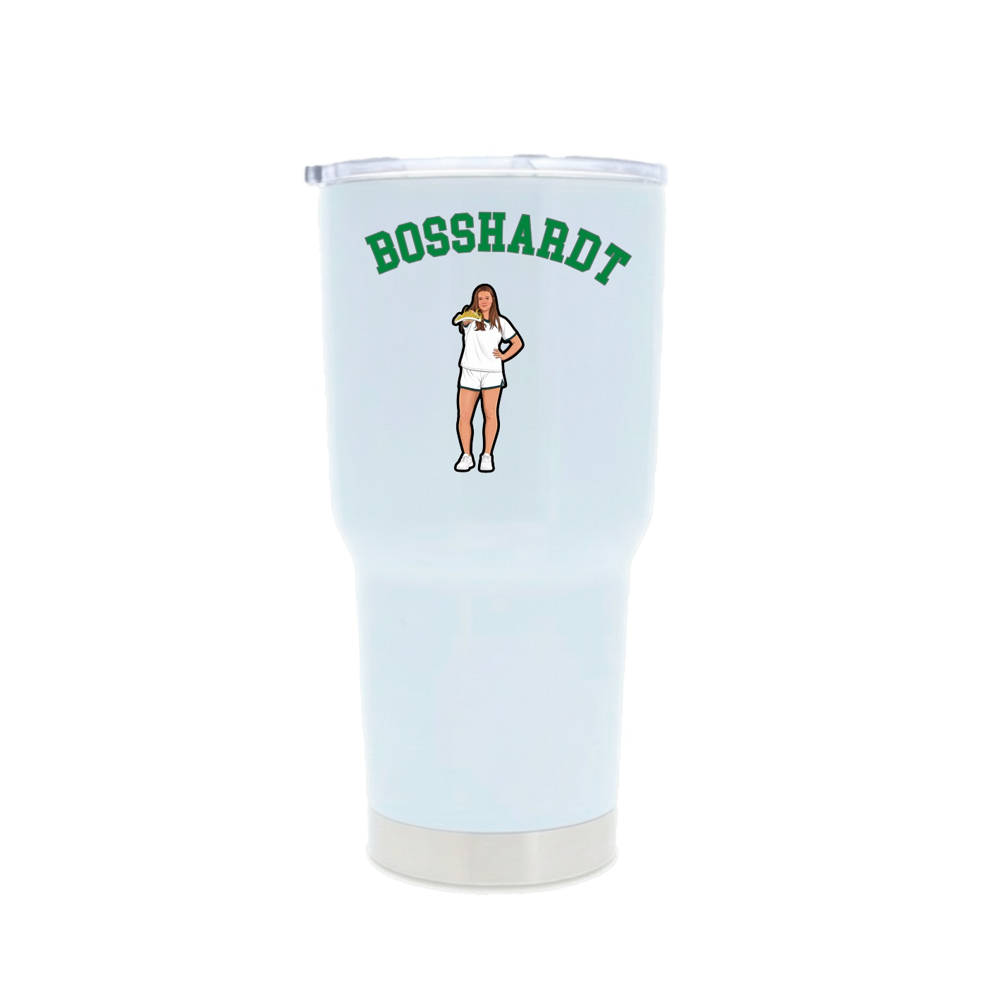 30oz Stainless Steel Tumbler — Shirsey Arch in White
