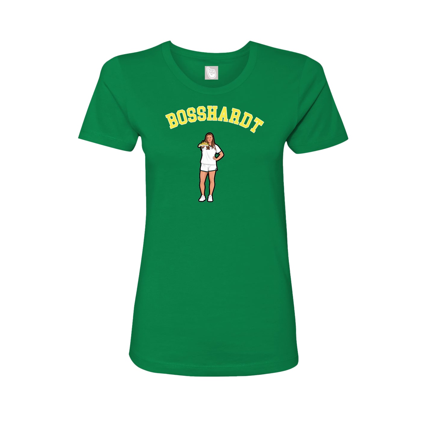 Fitted Women's Tee — Shirsey Arch in Green