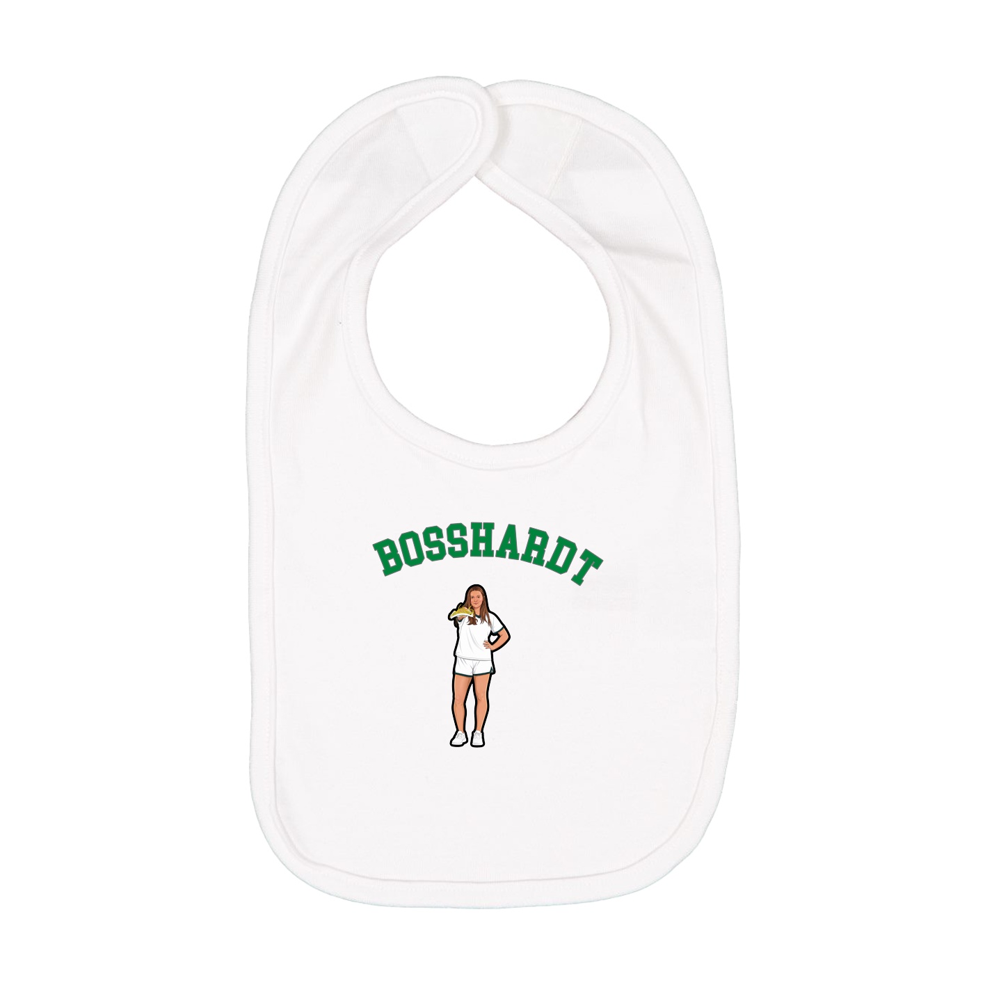 Infant Bib — Shirsey Arch in White