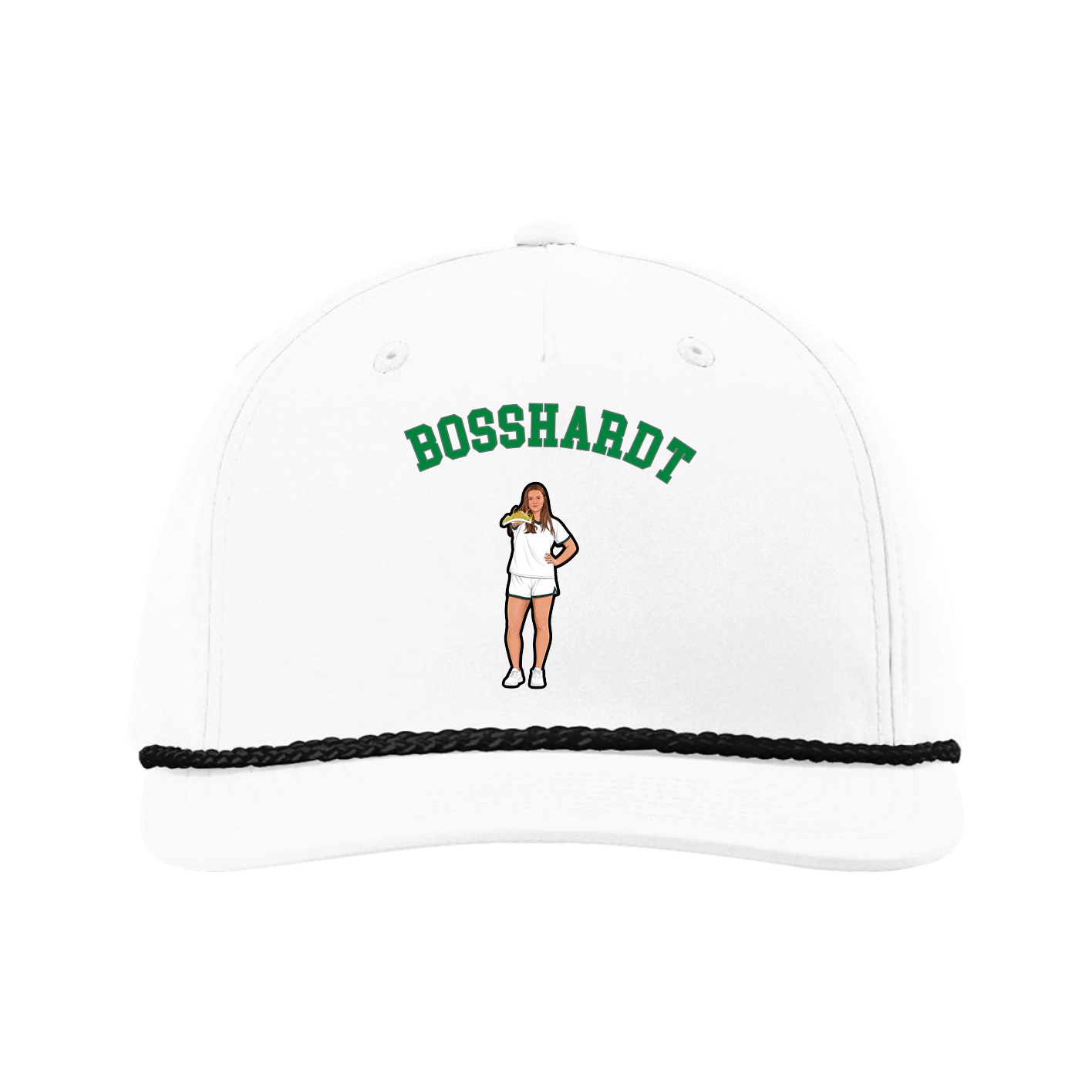 Five-Panel Classic Rope Cap — Shirsey Arch in White