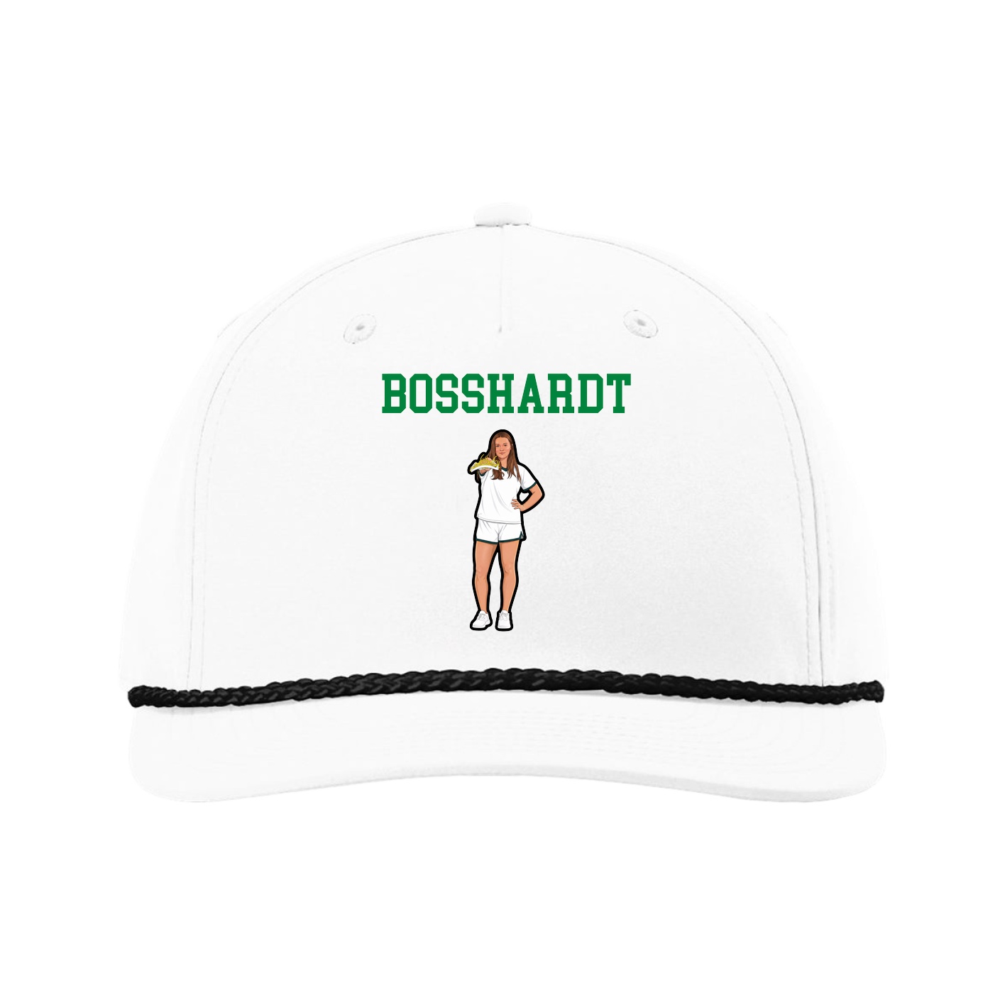 Five-Panel Classic Rope Cap — Shirsey in White