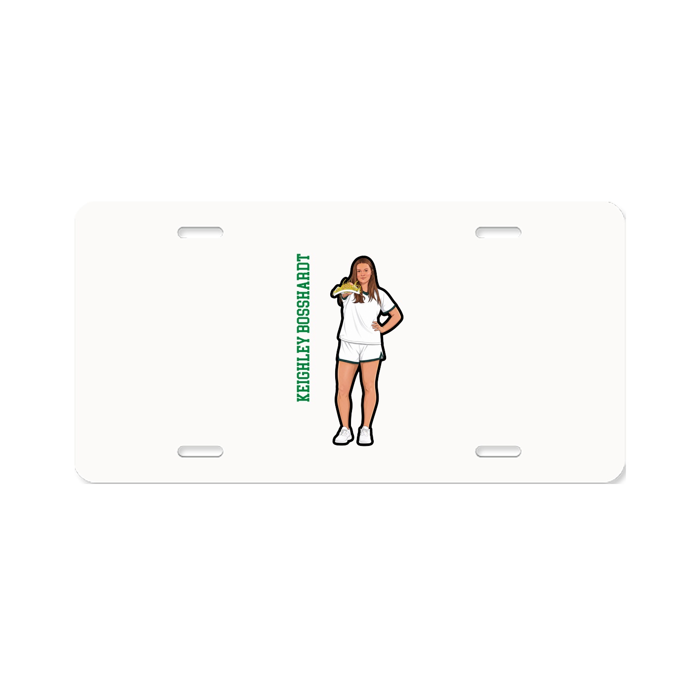 License Plate — Name Vertical in Classic