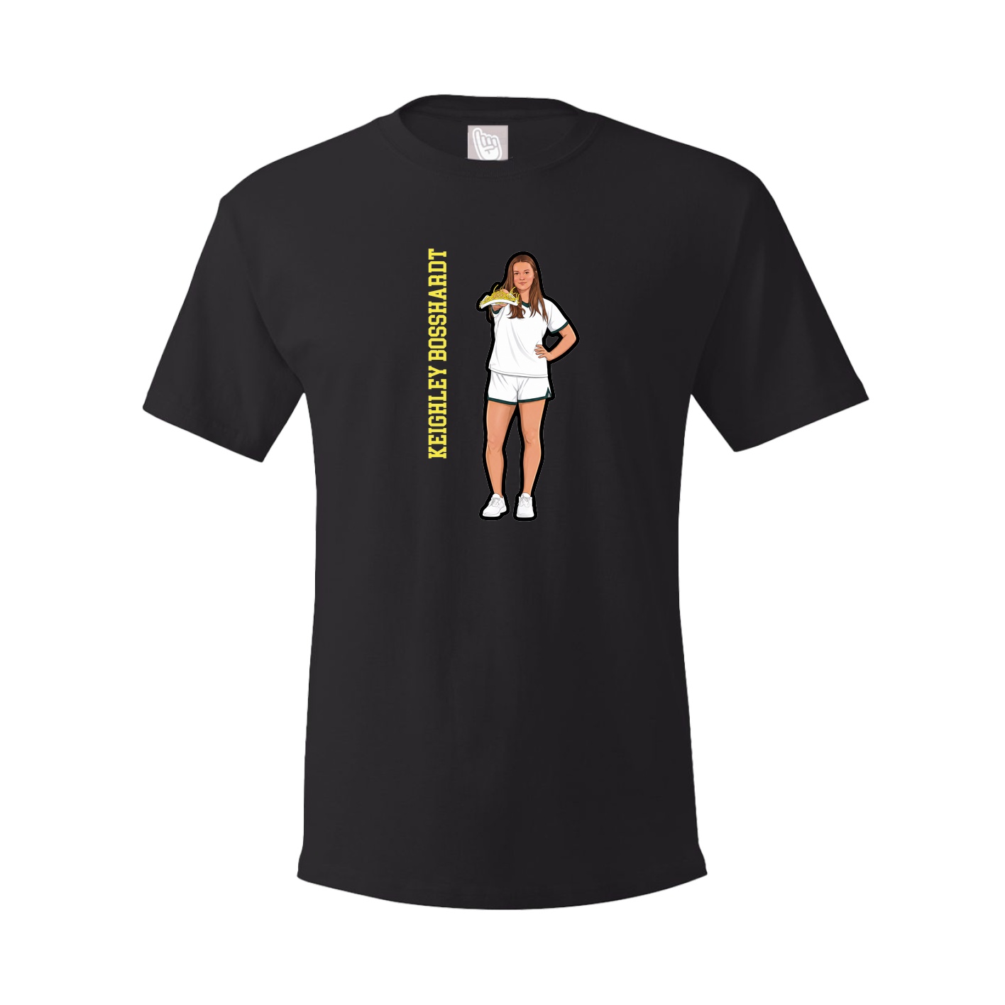 Youth Tee — Name Vertical in Black