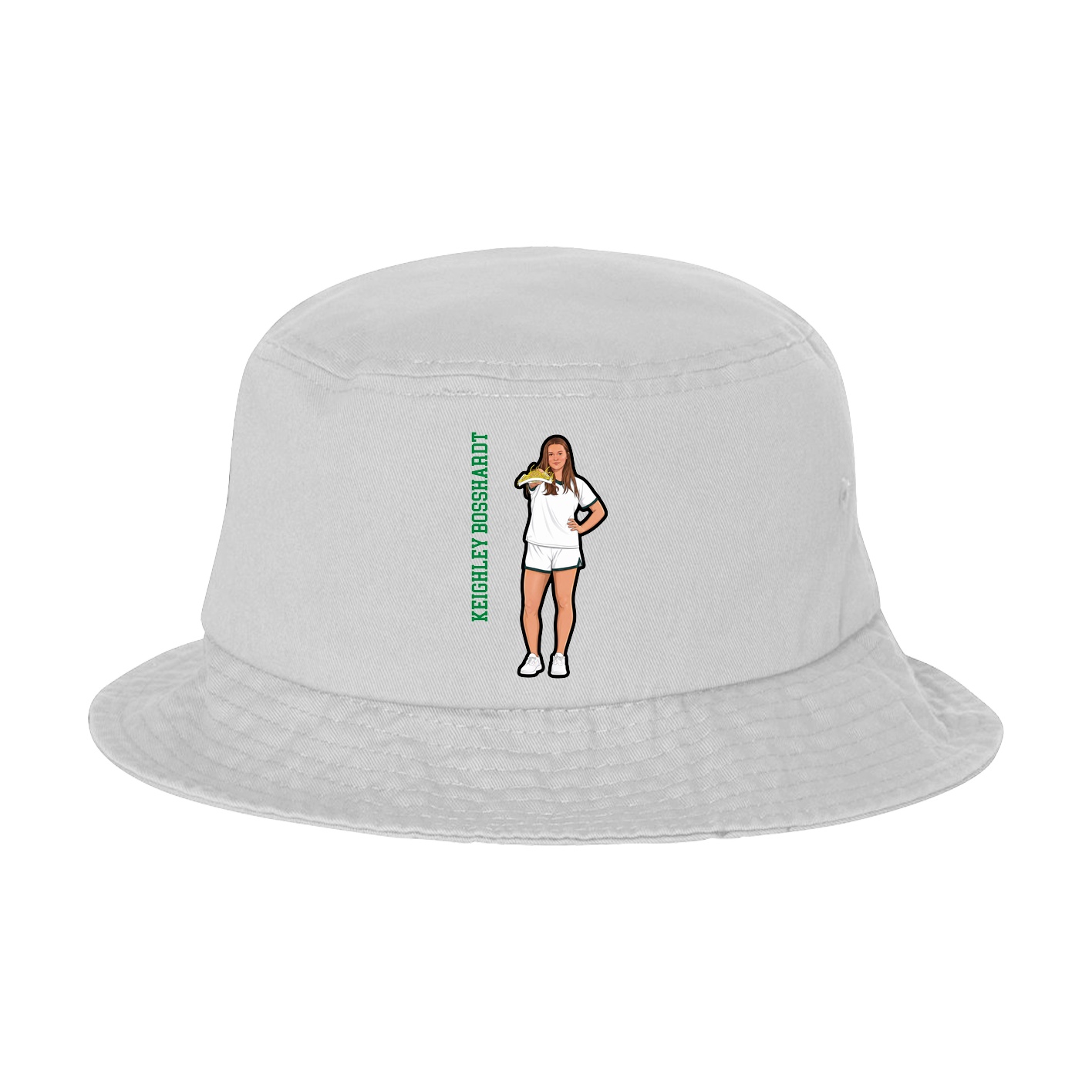 Bucket Cap — Name Vertical in White