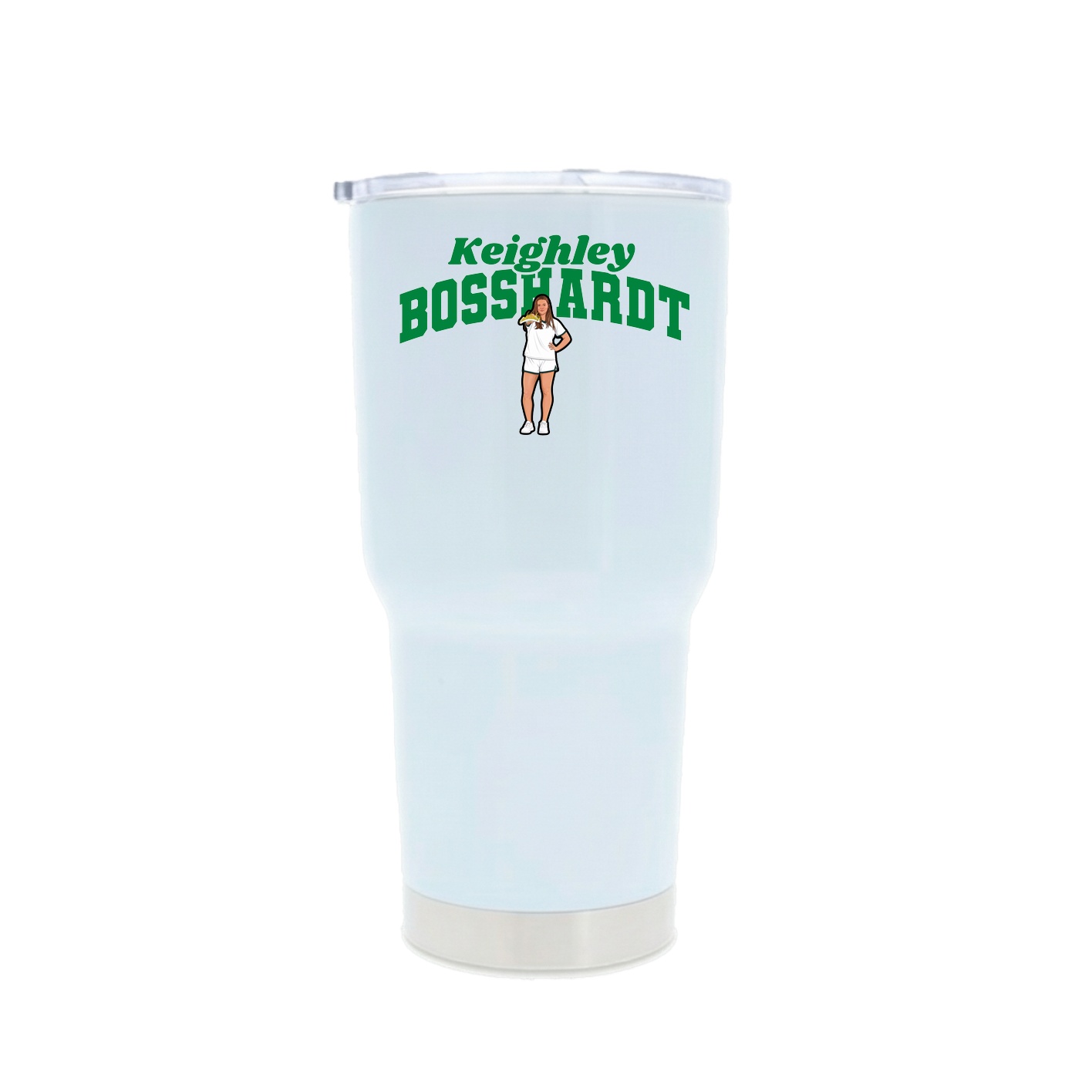 30oz Stainless Steel Tumbler — Signature Arch in White