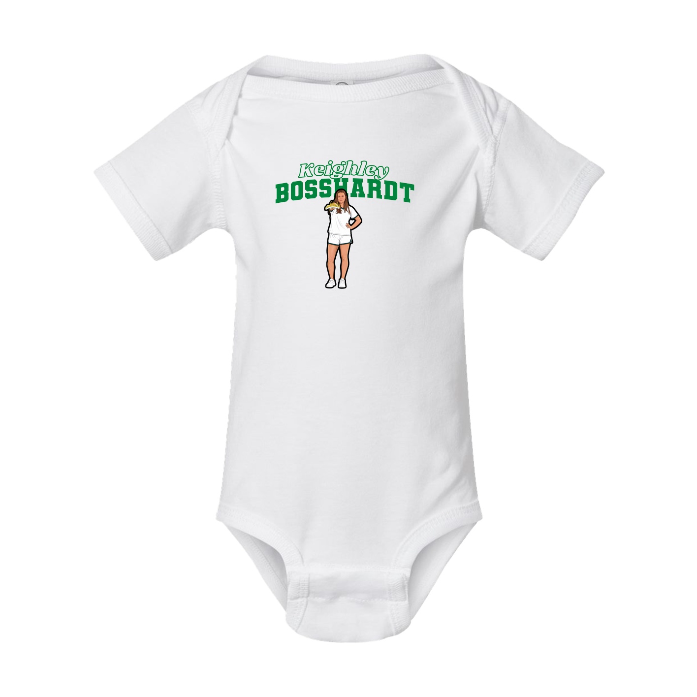Baby Onesie — Name Arch in White