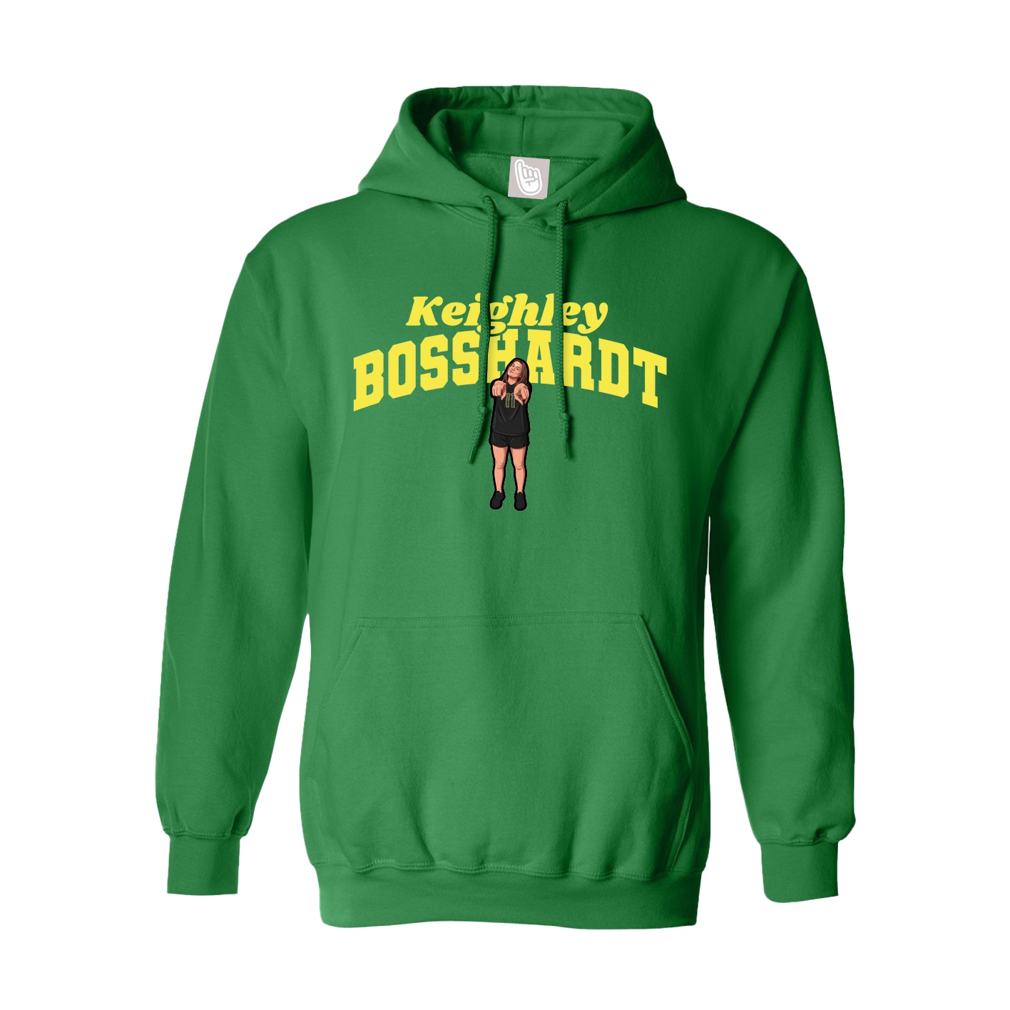 Youth Hoodie — Signature Arch in Green
