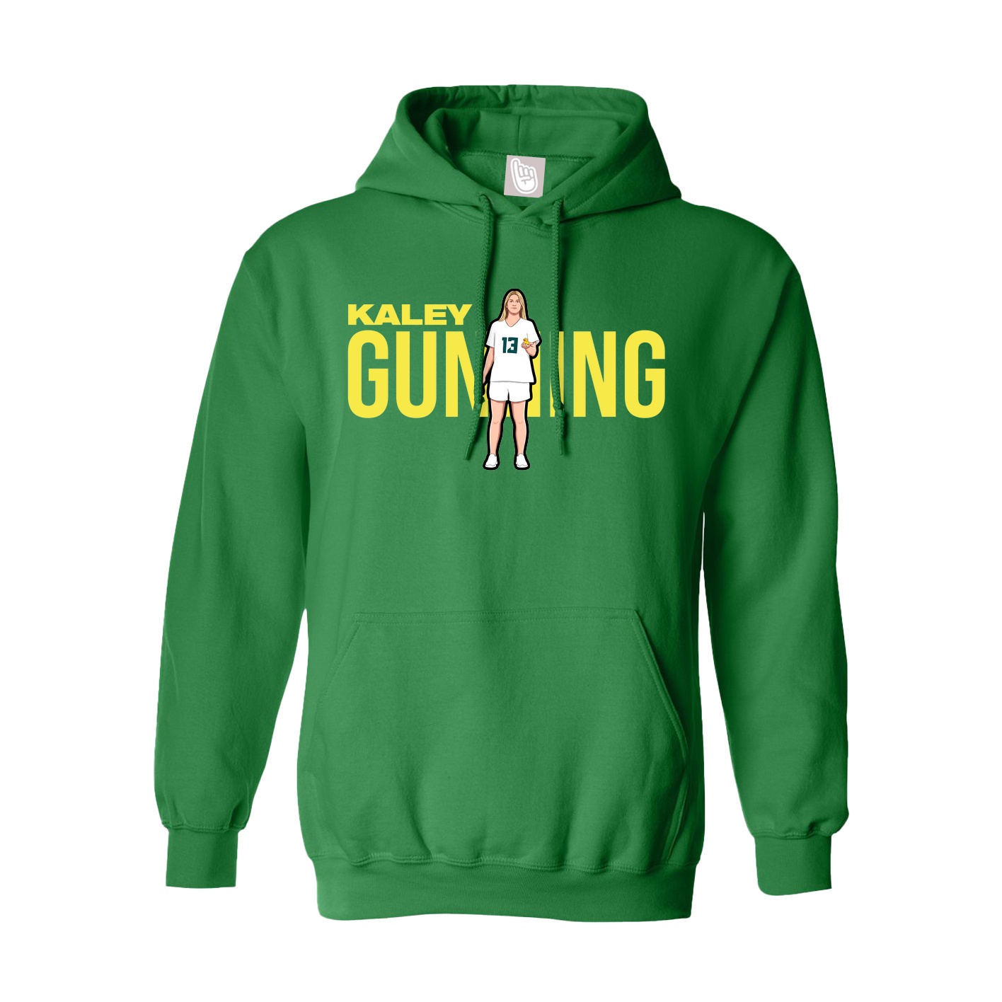 Youth Hoodie — Player Name in Green