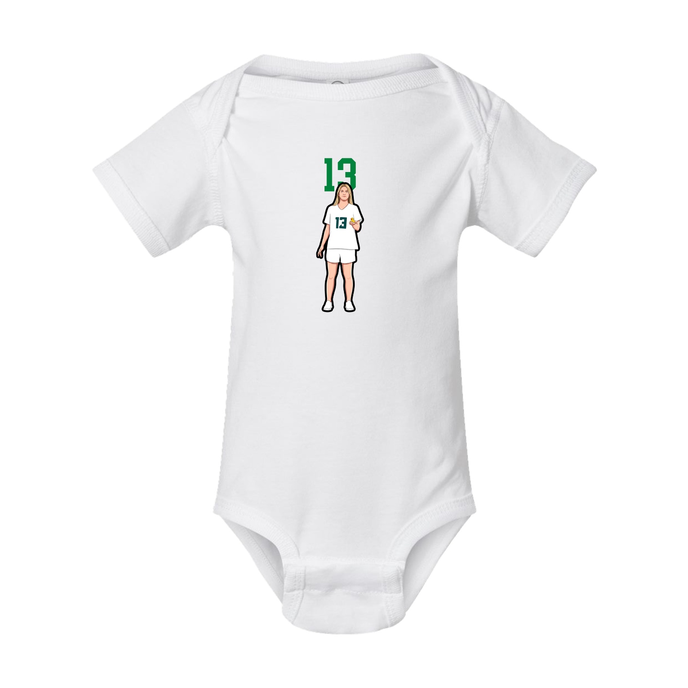 Baby Onesie — Number Top in White