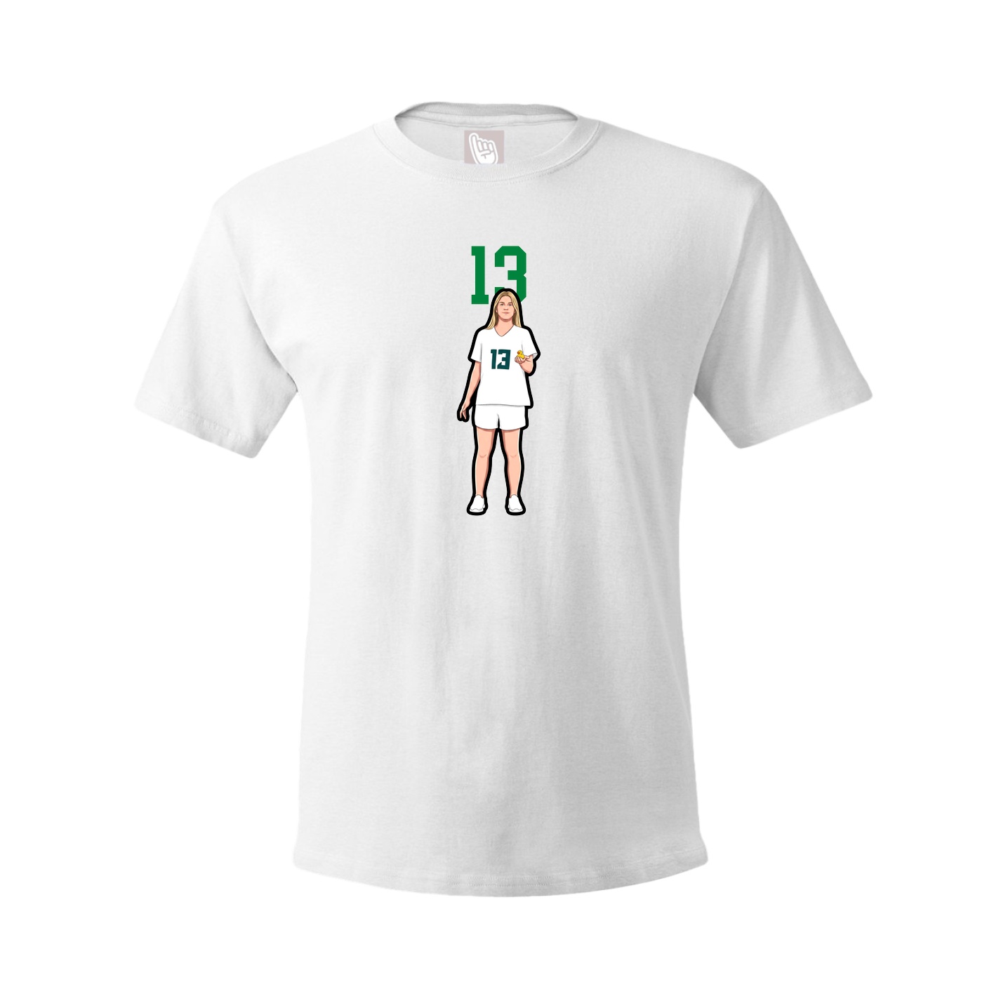 Youth Tee — Number Top in White