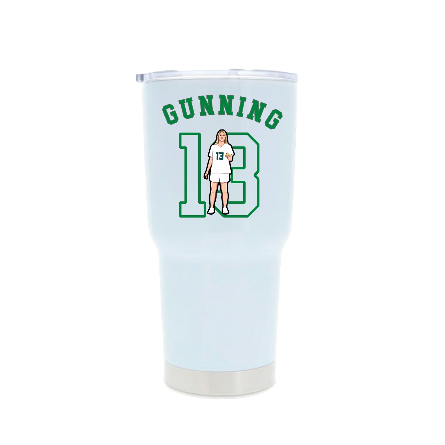 30oz Stainless Steel Tumbler — Shirsey Arch in White