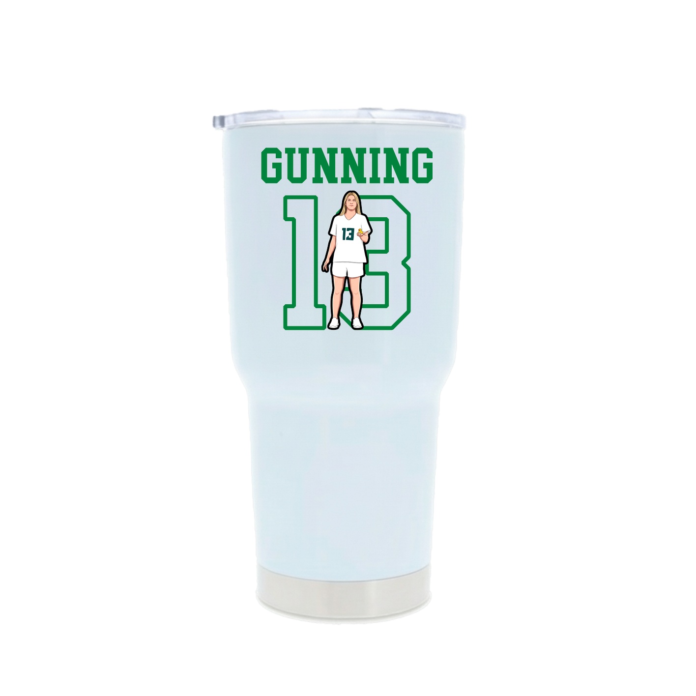 30oz Stainless Steel Tumbler — Shirsey in White