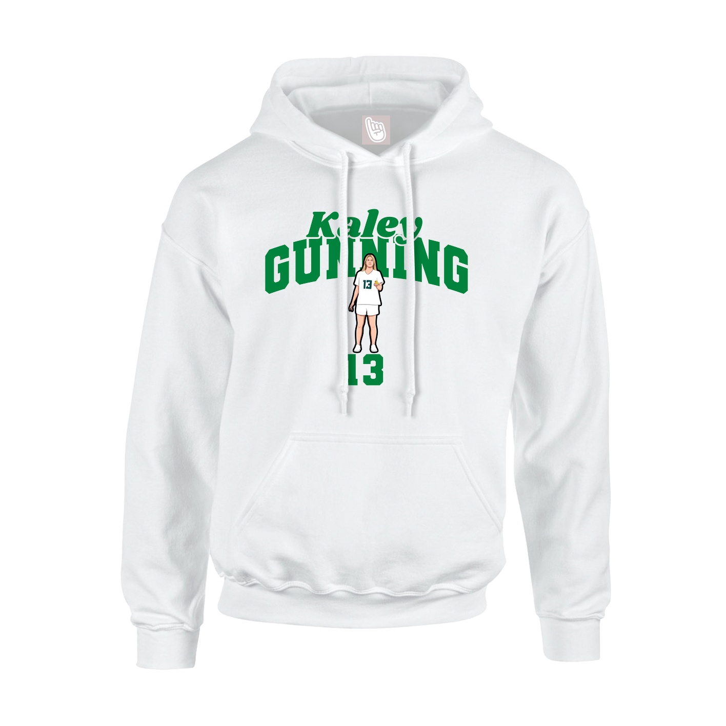 Youth Hoodie — Signature Arch in White