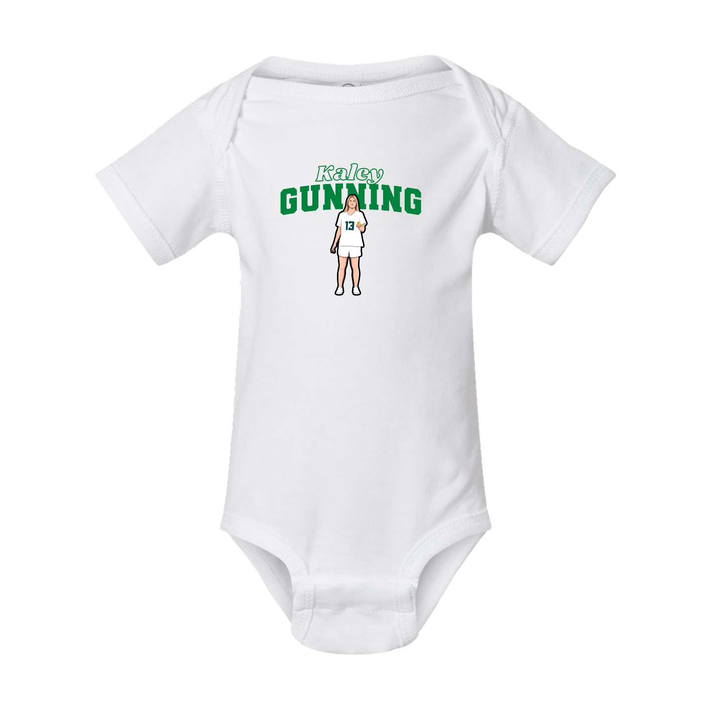 Baby Onesie — Name Arch in White