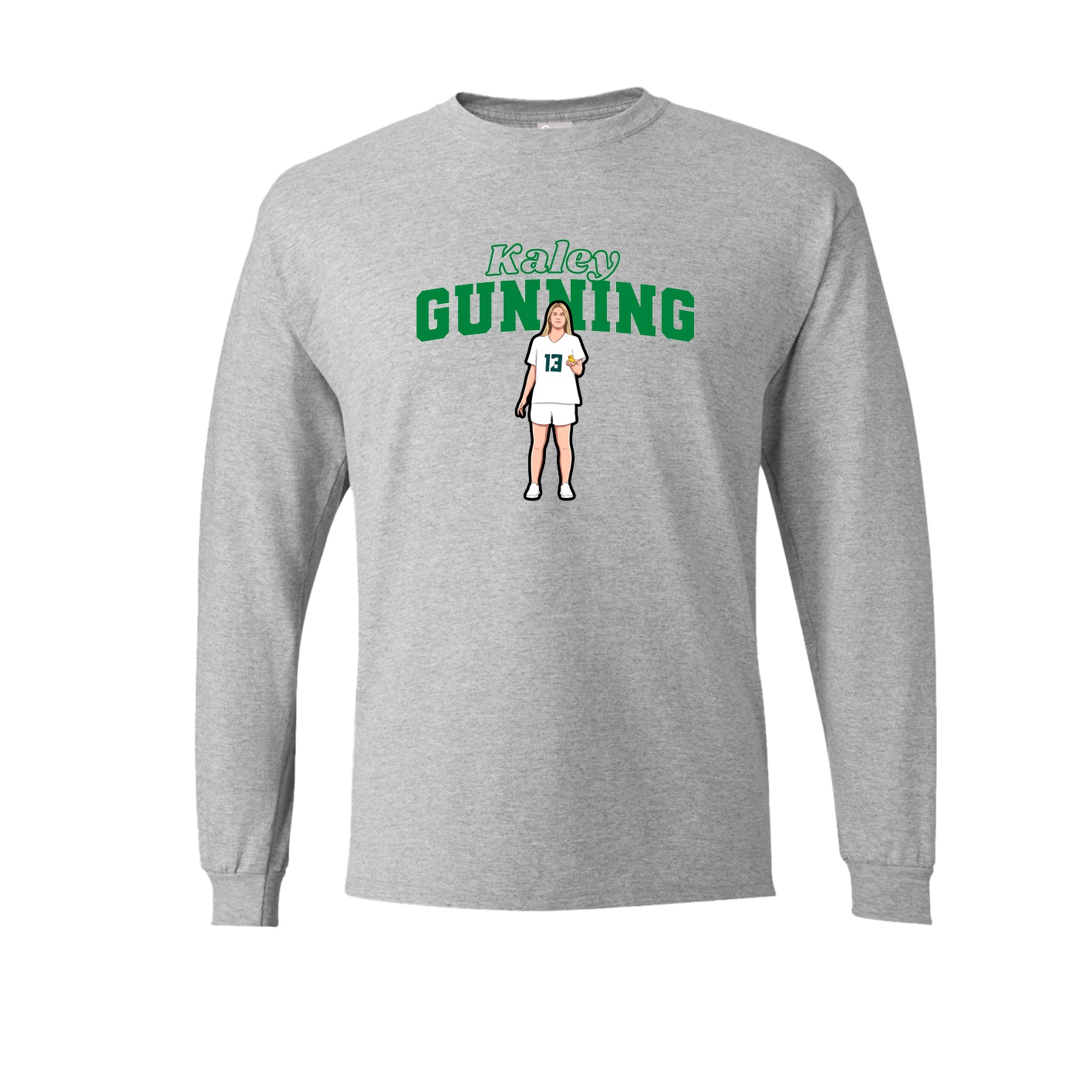 Long Sleeve Tee — Name Arch in Grey