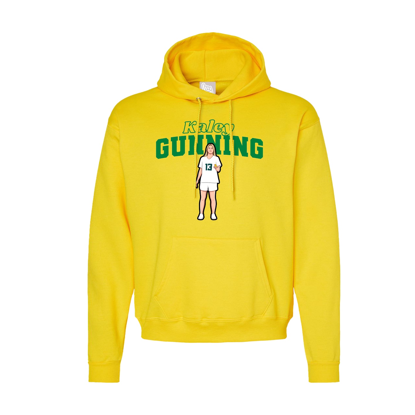 Hoodie — Name Arch in Yellow