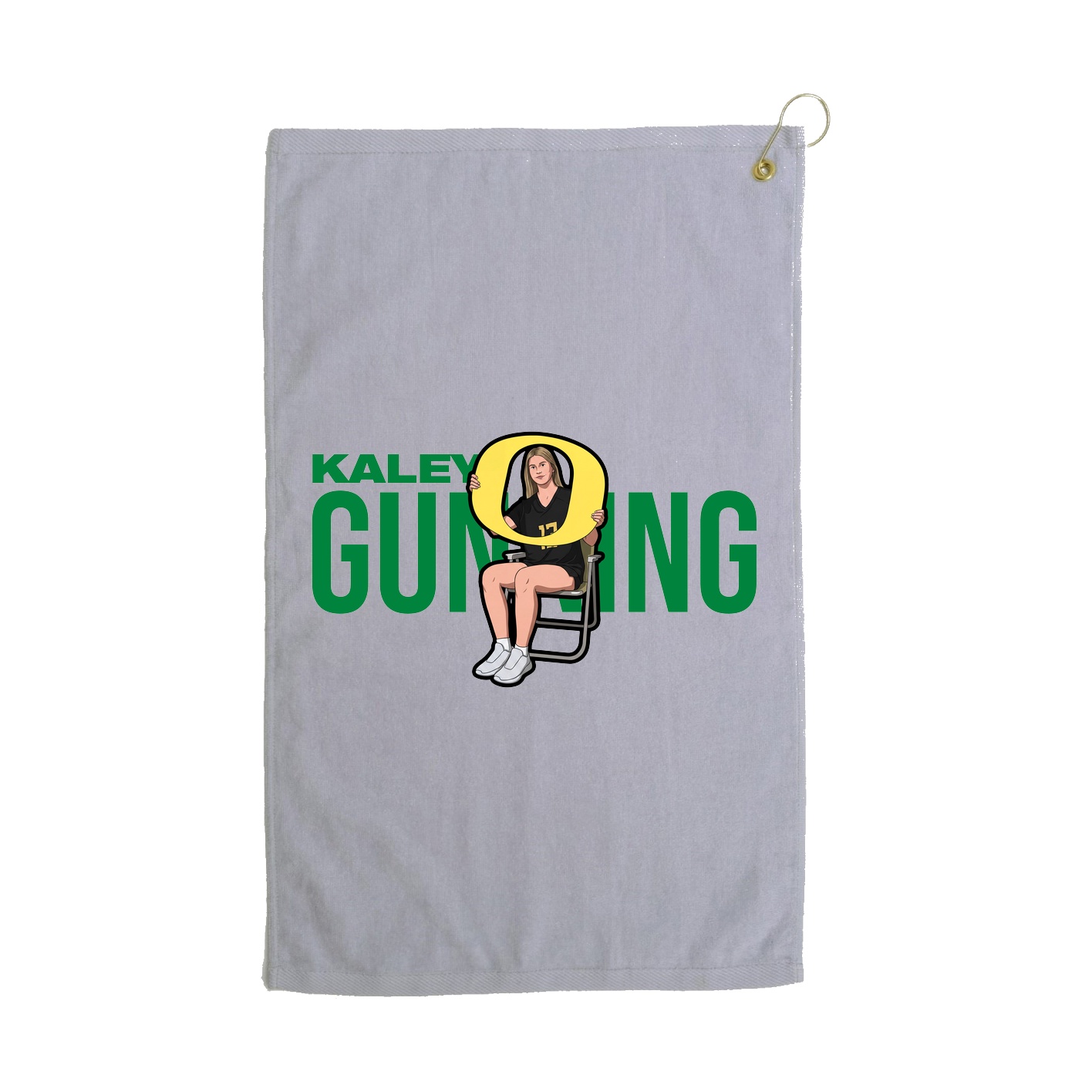 Golf Towel — Player Name in Grey