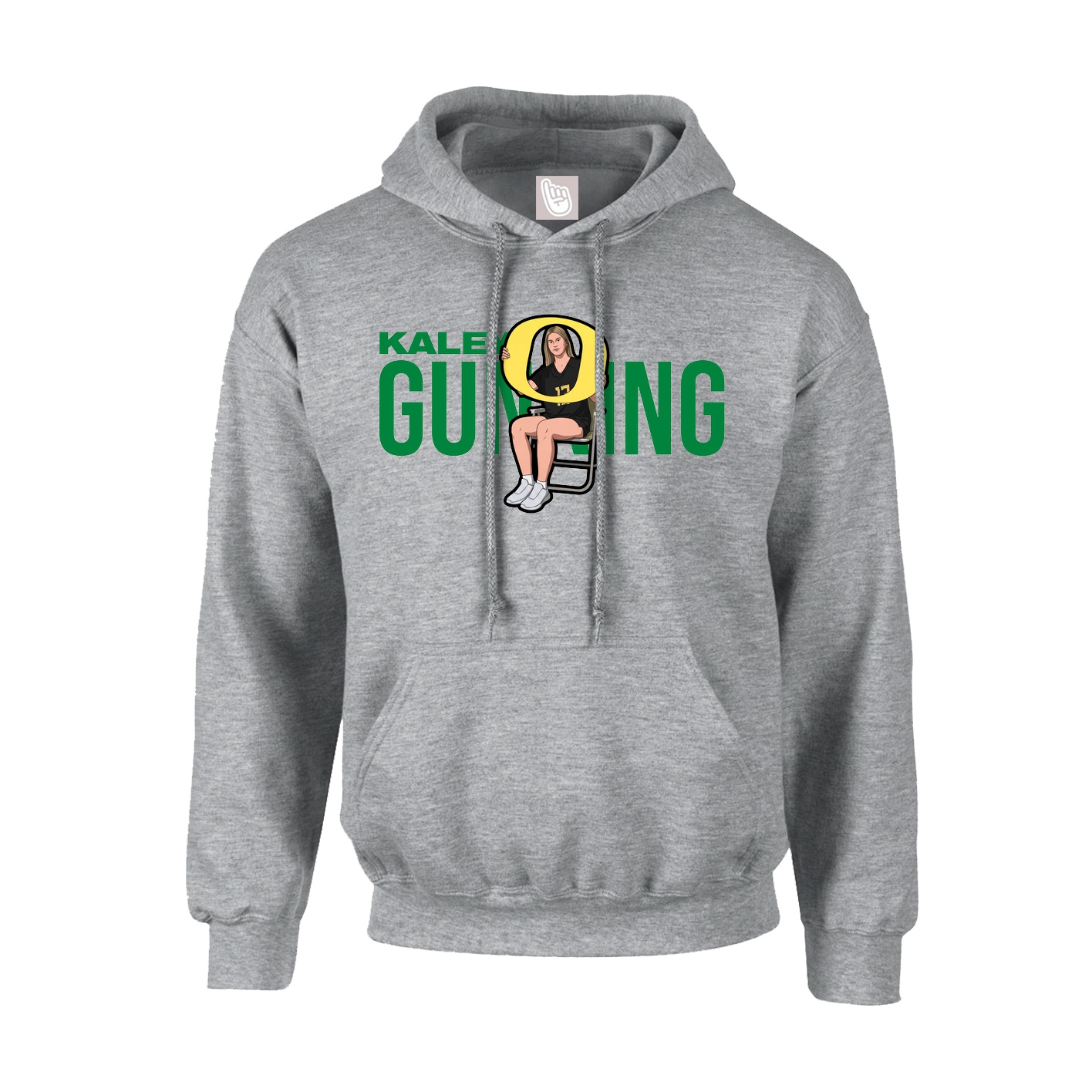 Hoodie — Player Name in Grey