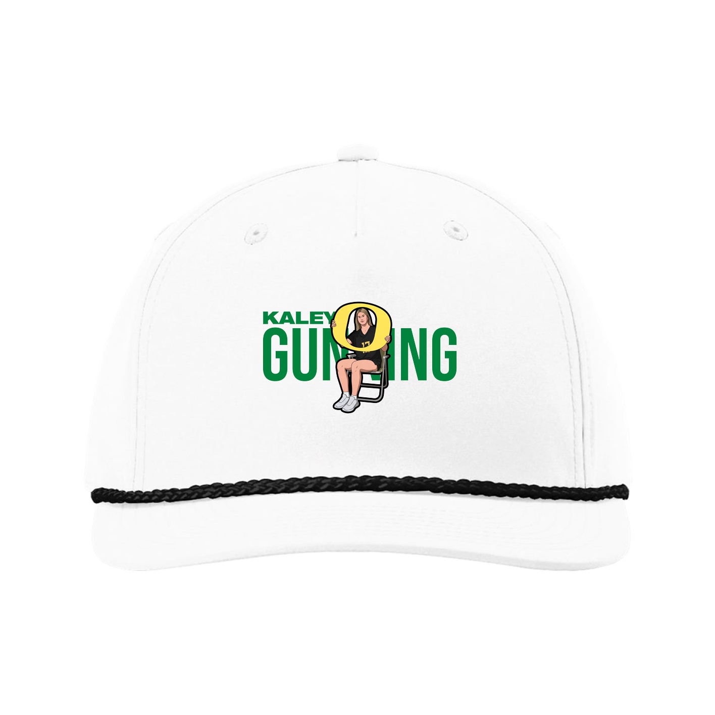 Five-Panel Classic Rope Cap — Player Name in White