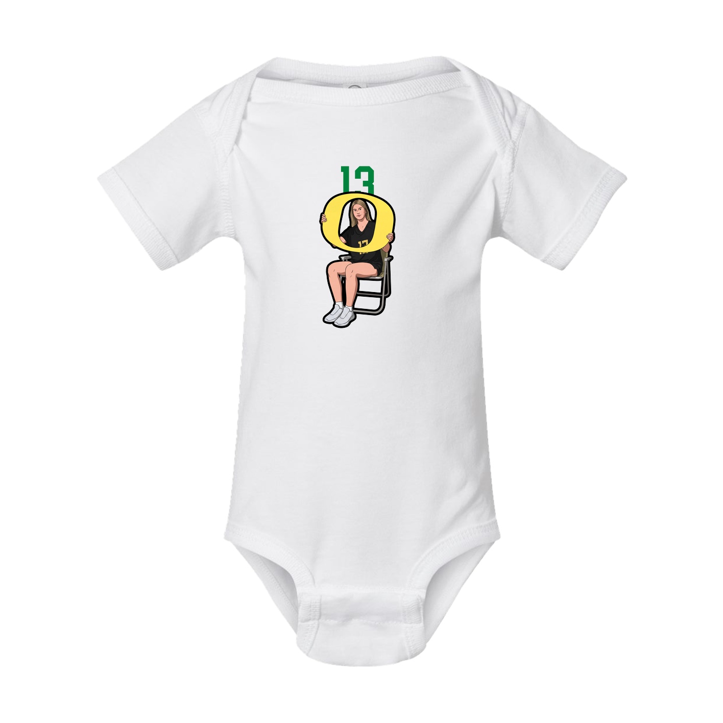 Baby Onesie — Number Top in White
