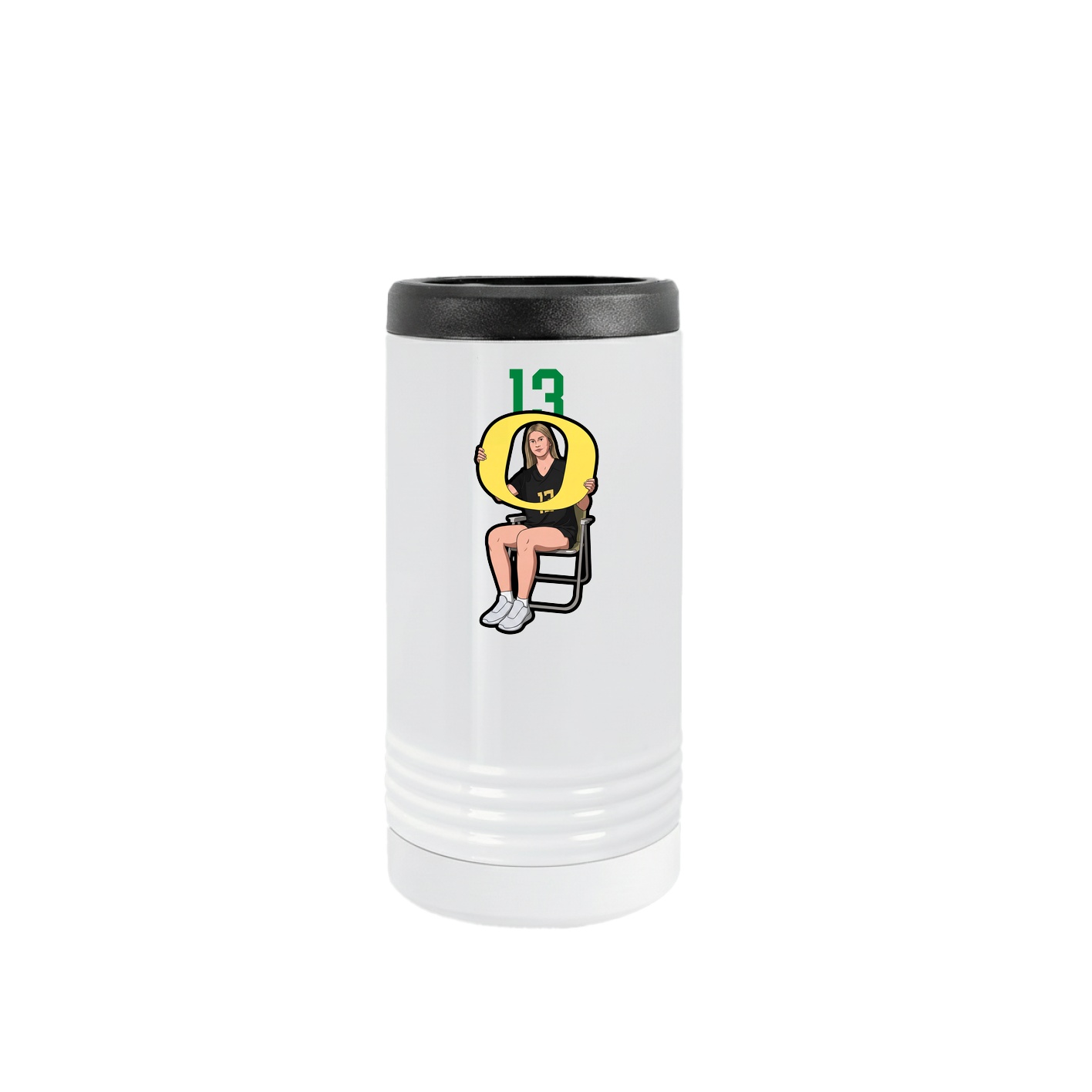 Slim Beverage Holder — Number Top in White