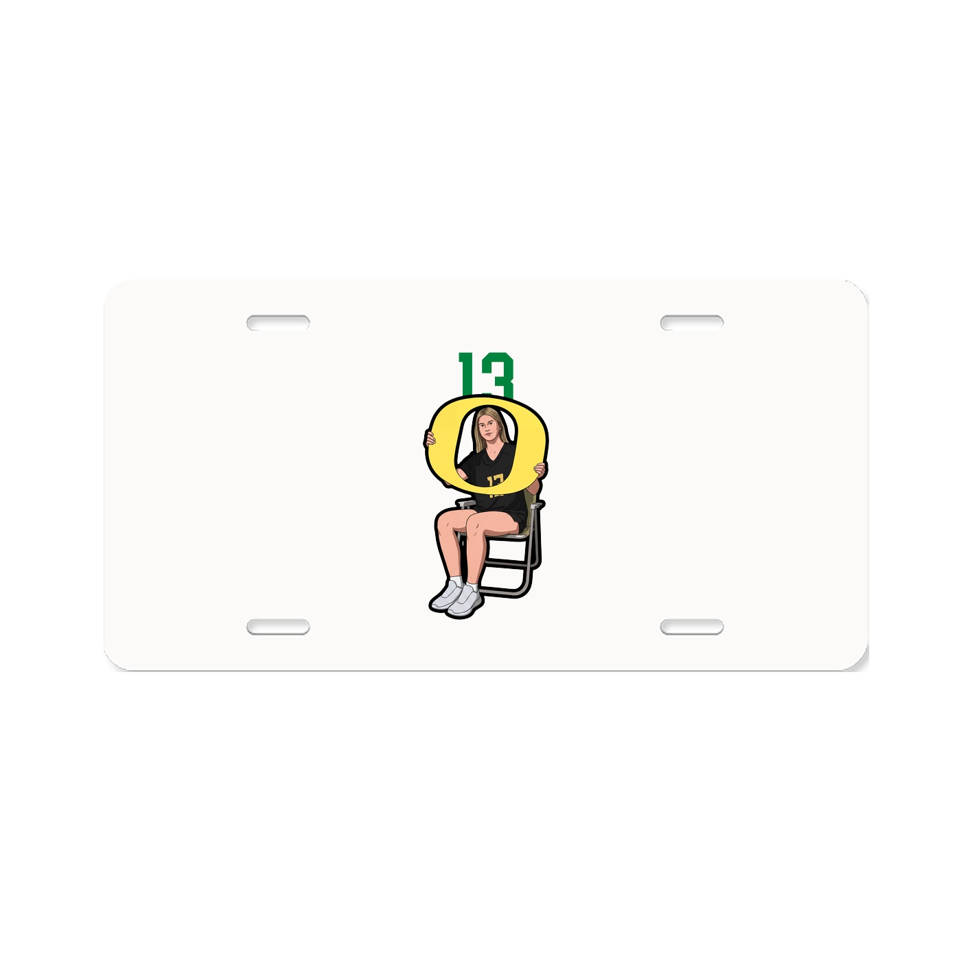 License Plate — Number Top in Classic