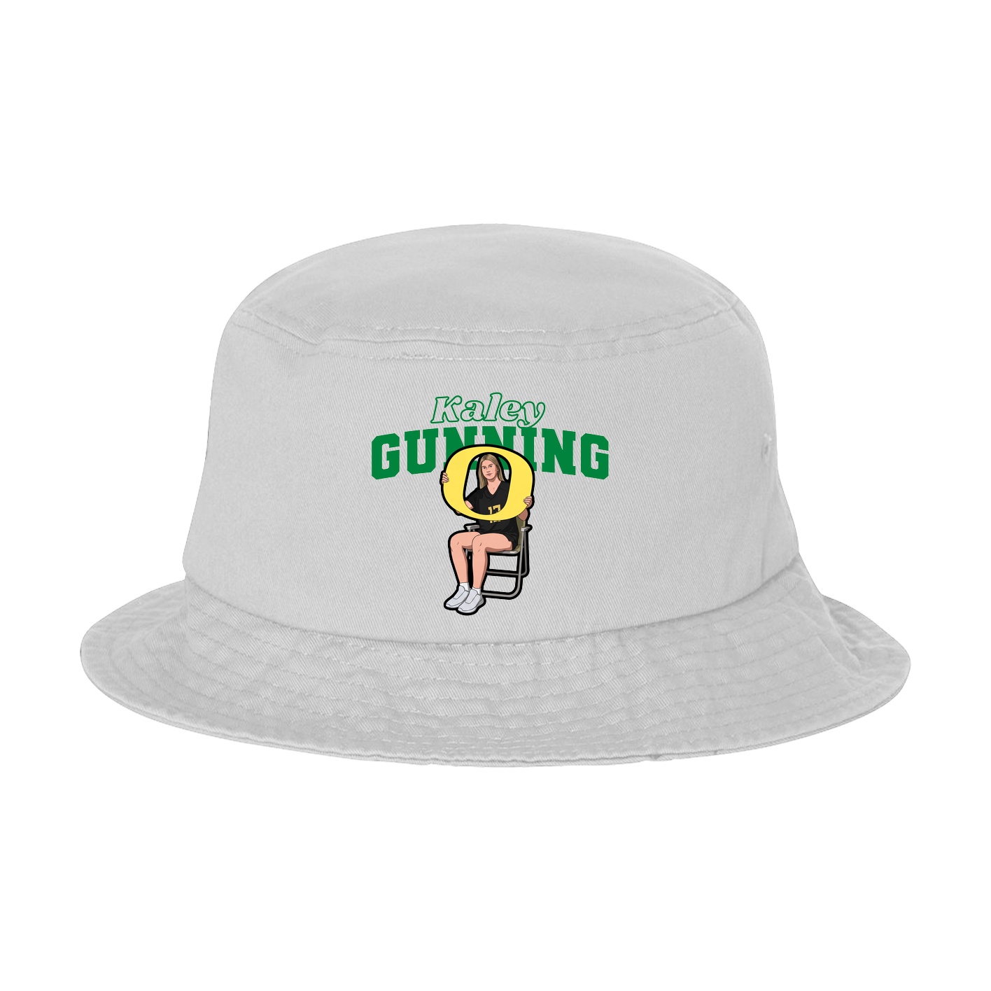 Bucket Cap — Name Arch in White