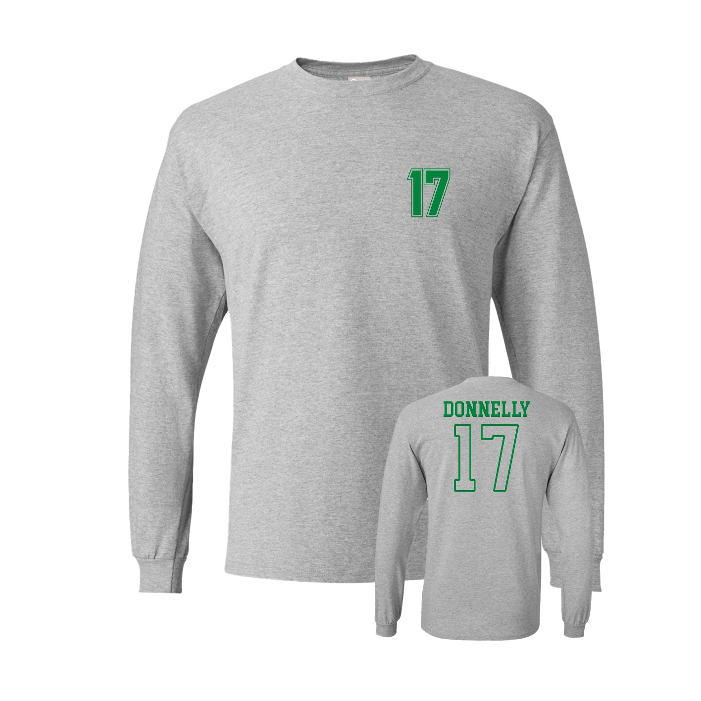 Long Sleeve Tee — Chest Back in Grey
