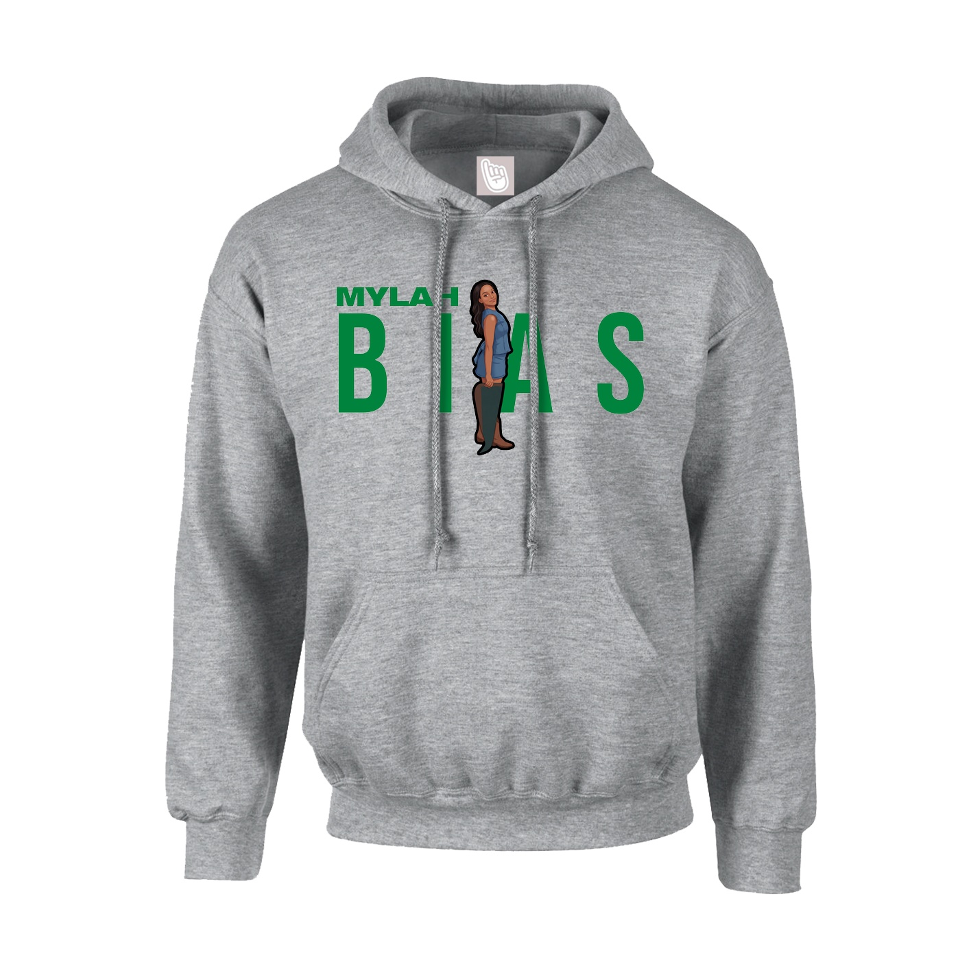 Hoodie — Player Name in Grey